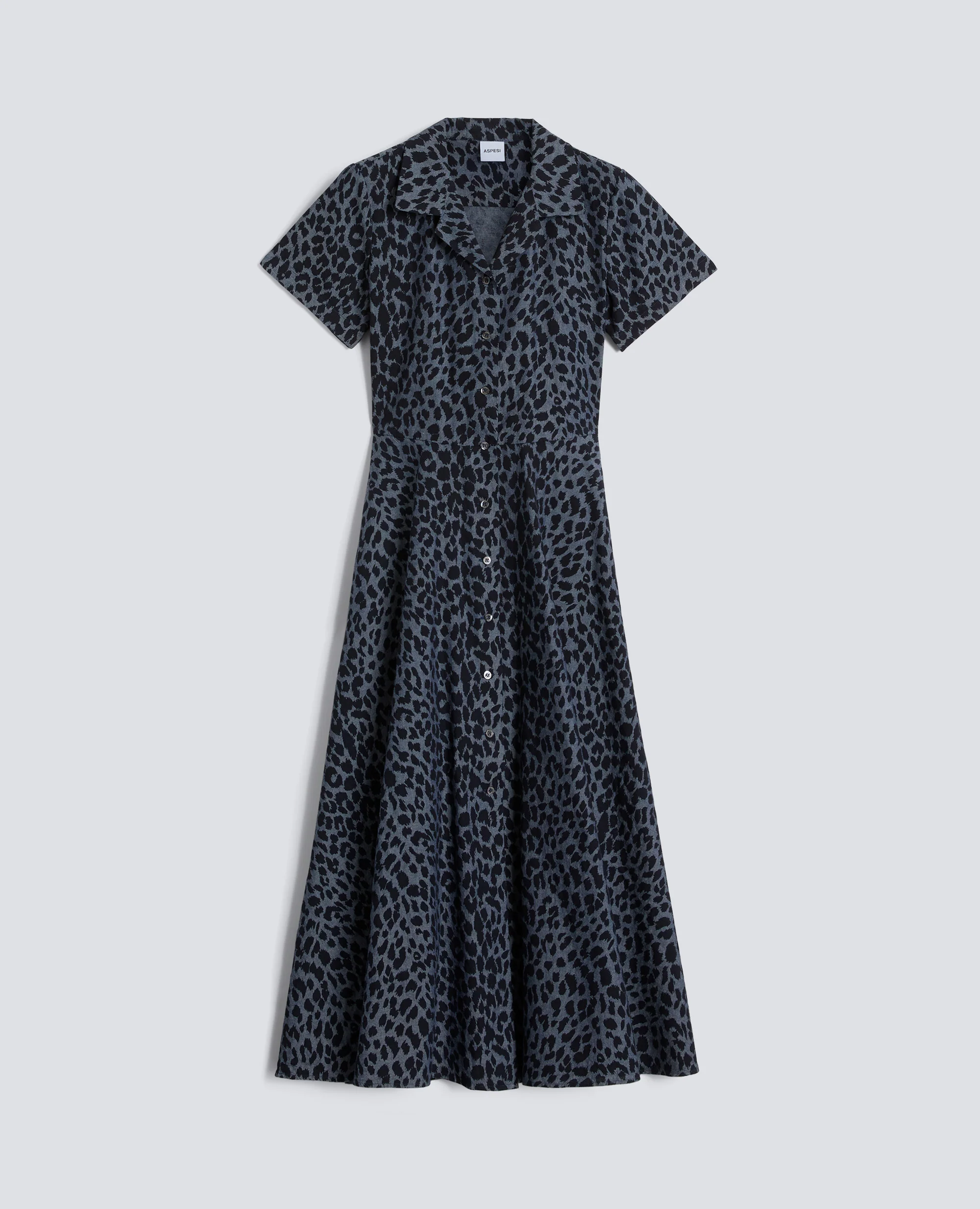 ABITO IN CHAMBRAY DI COTONE GIAPPONESE STAMPATO - ANIMALIER