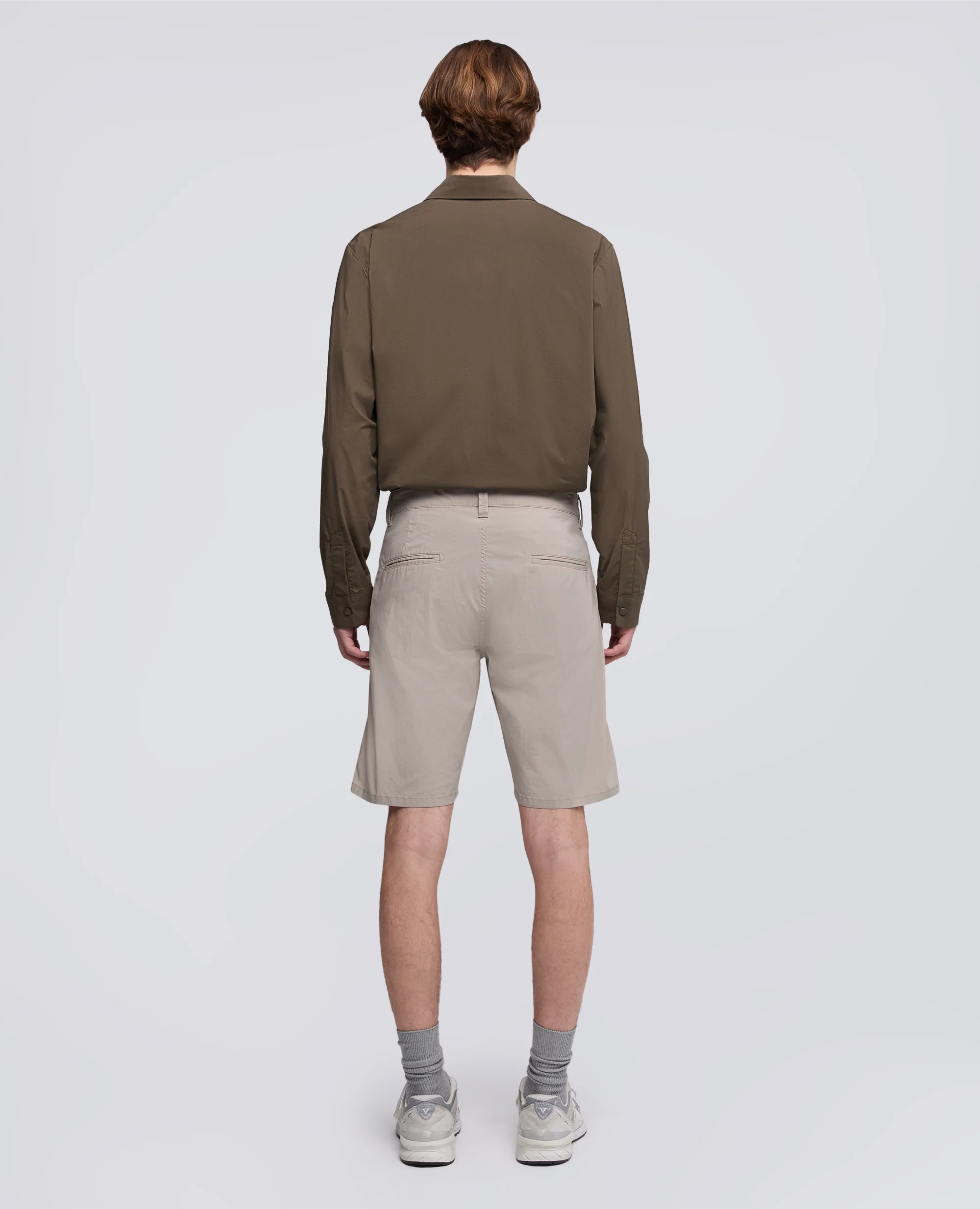 BERMUDA CHINO IN POPELINE DI COTONE E NYLON - COLONIALE - Image 3