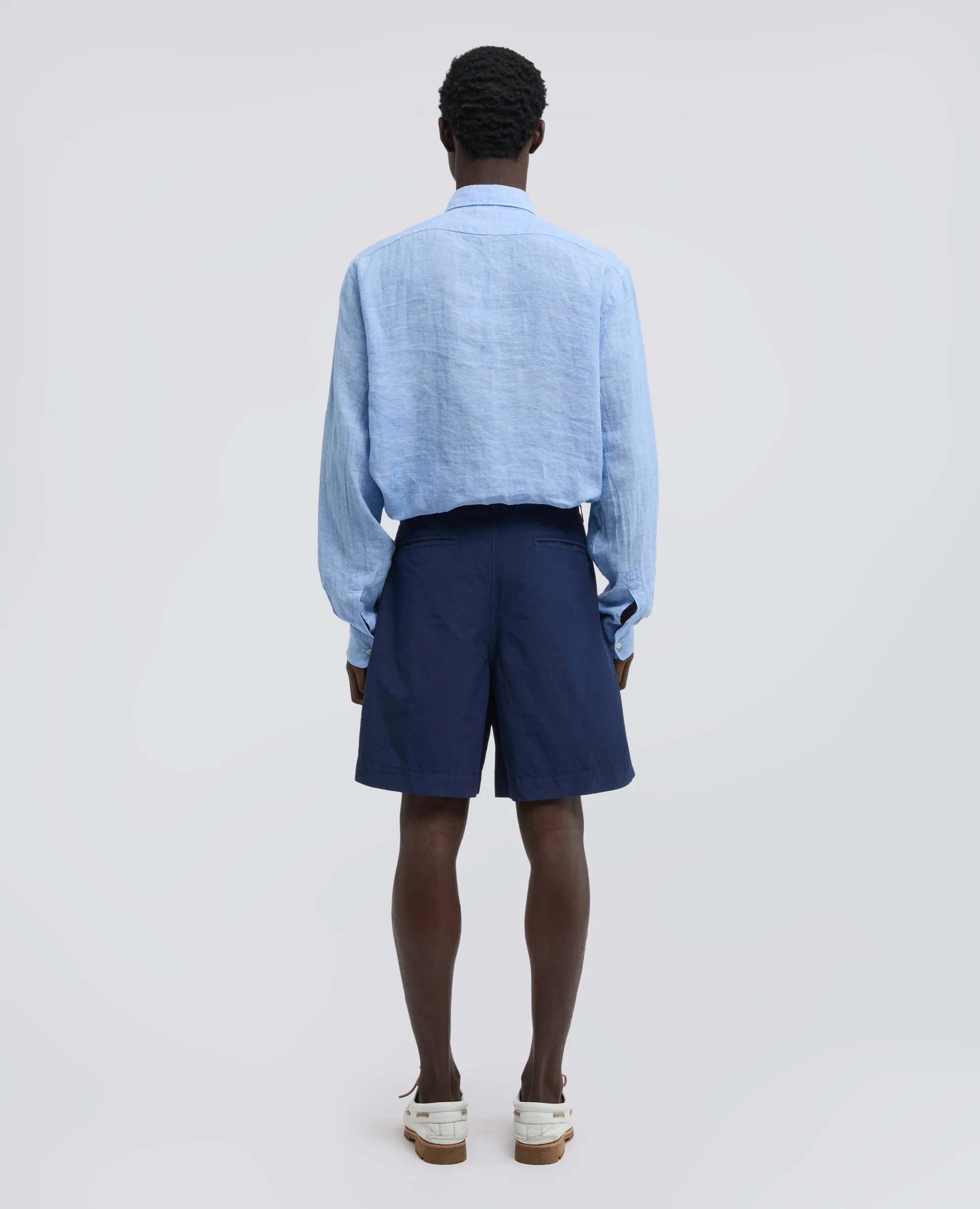 BERMUDA IN COTONE LINO FIAMMATO - BLUETTE - Image 3