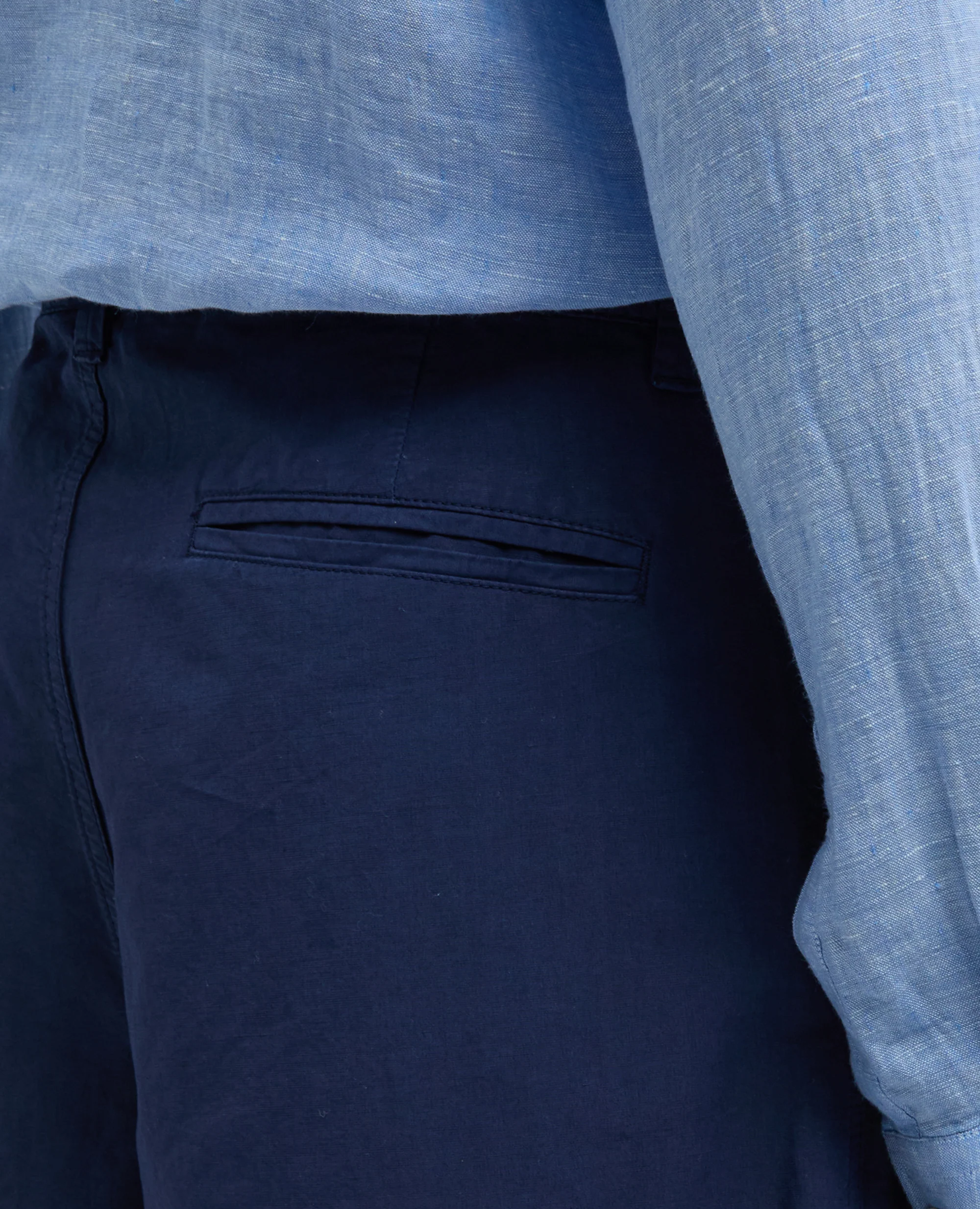 BERMUDA IN COTONE LINO FIAMMATO - BLUETTE - Image 4