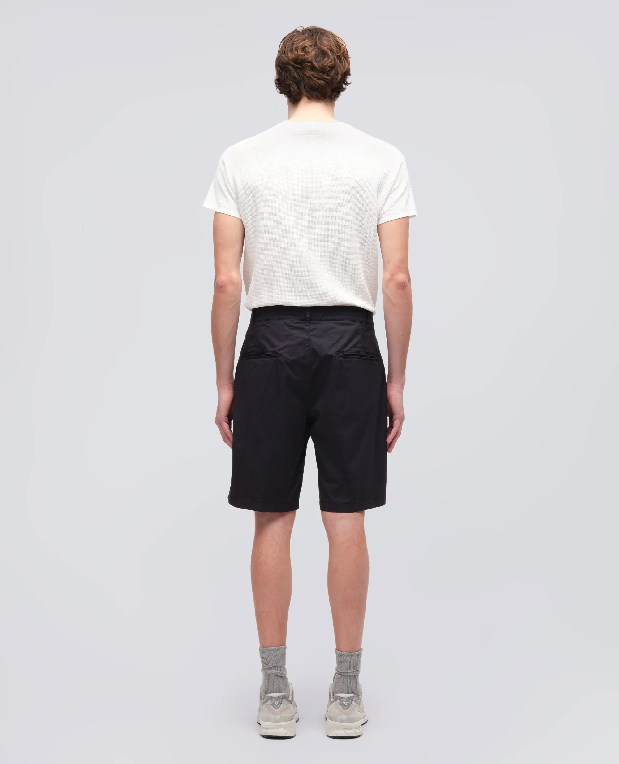 BERMUDA IN MICRO TWILL DI COTONE - NAVY - Image 3
