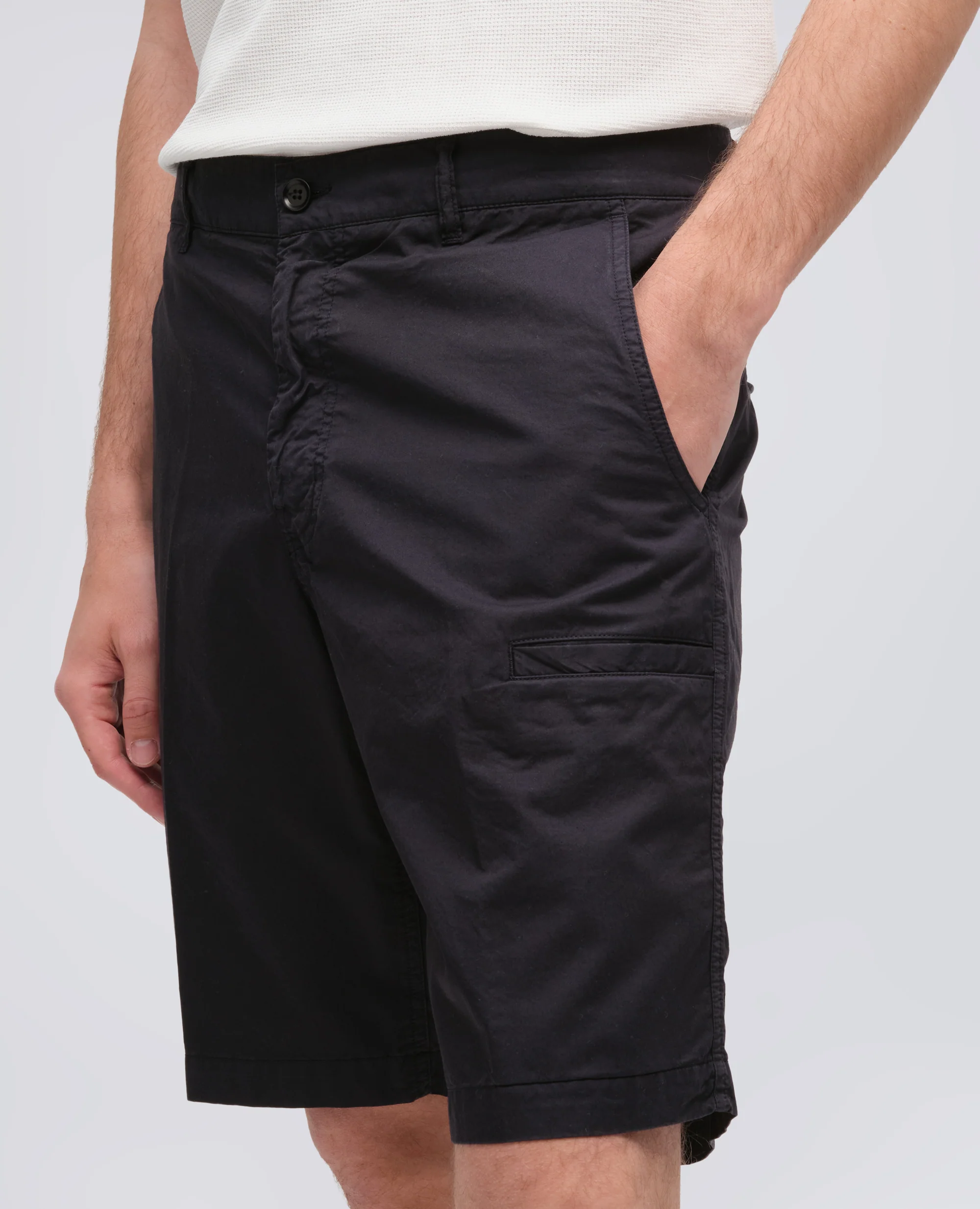 BERMUDA IN MICRO TWILL DI COTONE - NAVY - Image 4