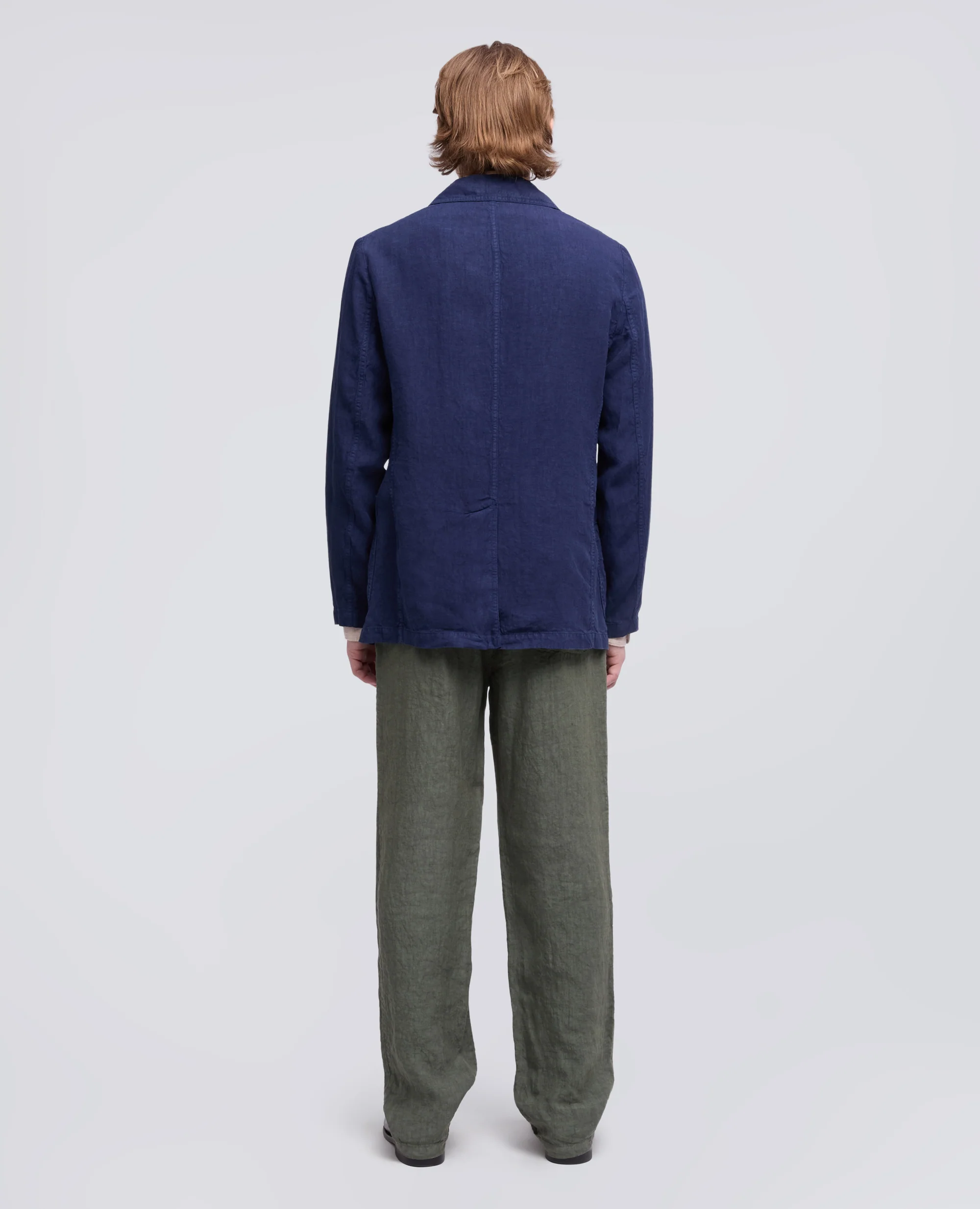 BLAZER SFODERATO IN LINO - BLUETTE - Image 3