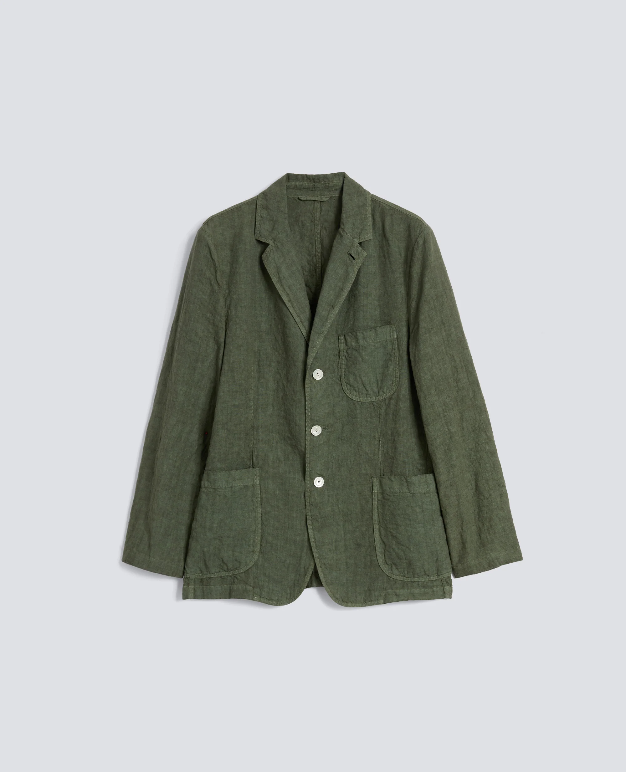 BLAZER SFODERATO IN LINO - VERDE