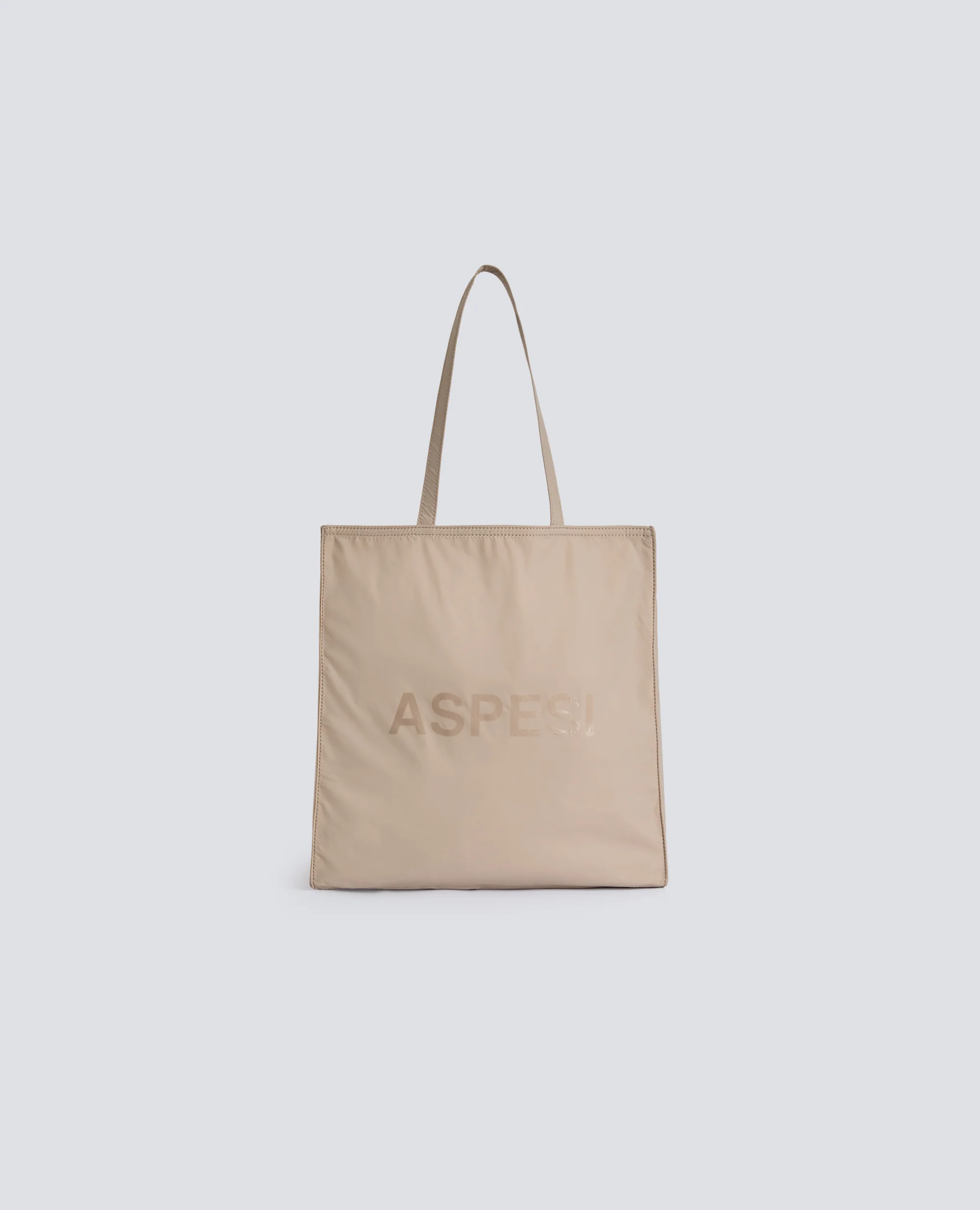 BORSA SHOPPING IN NYLON - GHIACCIO