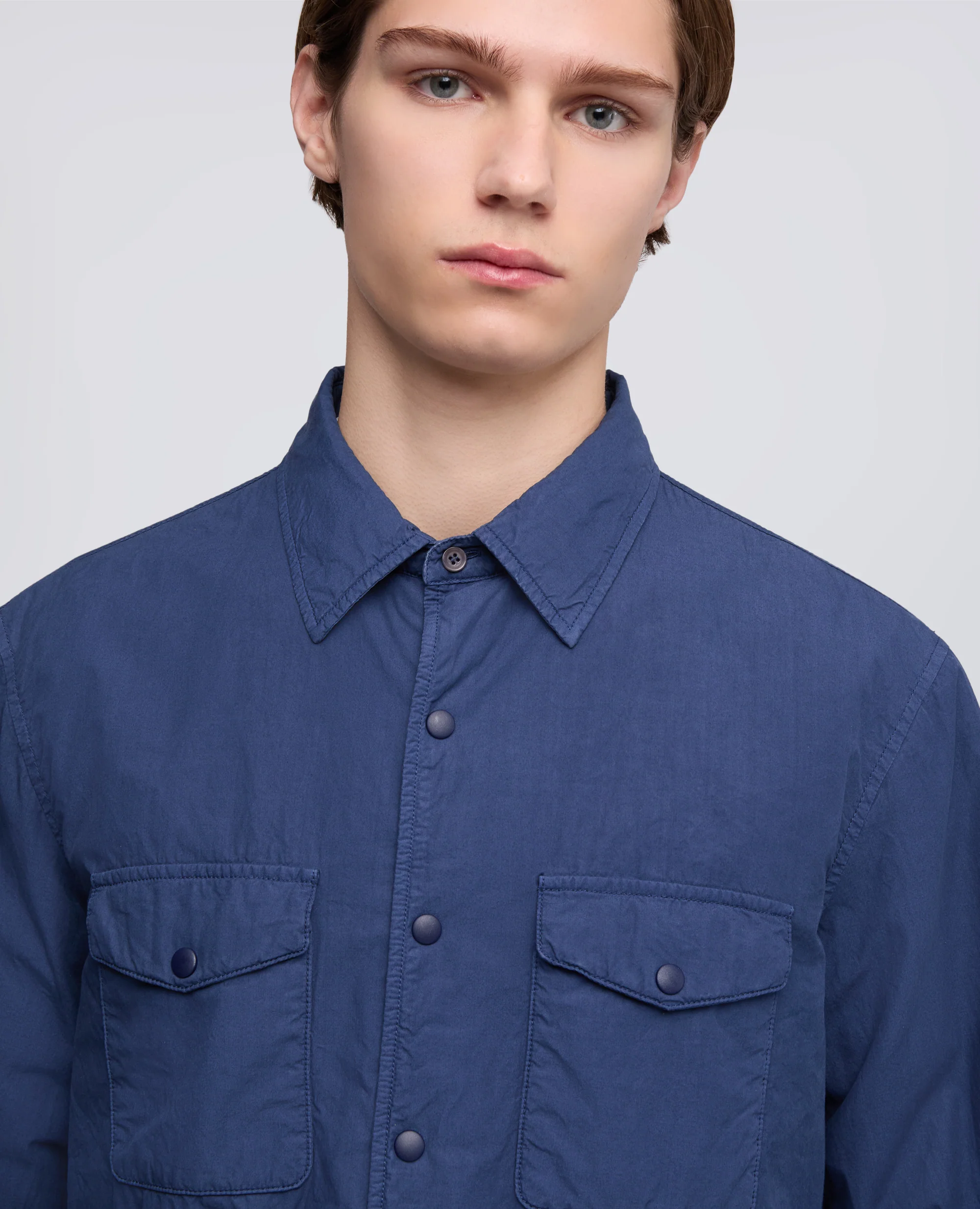 CAMICIA MOD. 13 IN POPELINE DI COTONE - AVIO - Image 4