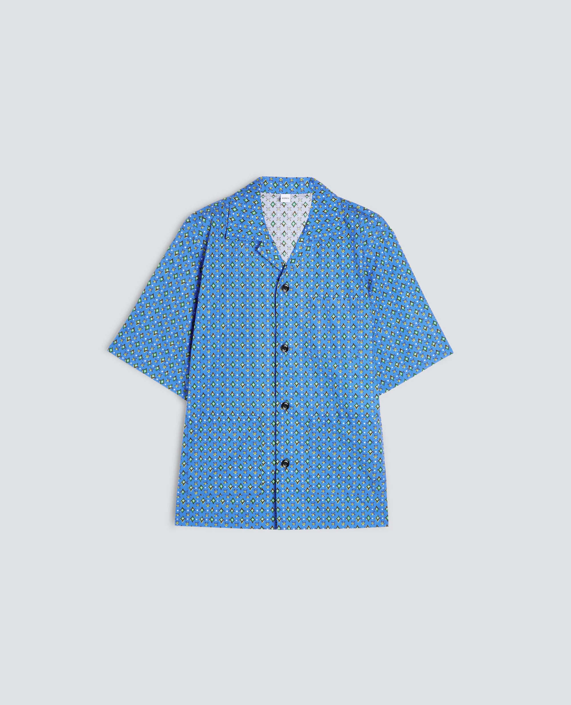 CAMICIA A MANICHE CORTE IN POPELINE DI COTONE - BLUETTE