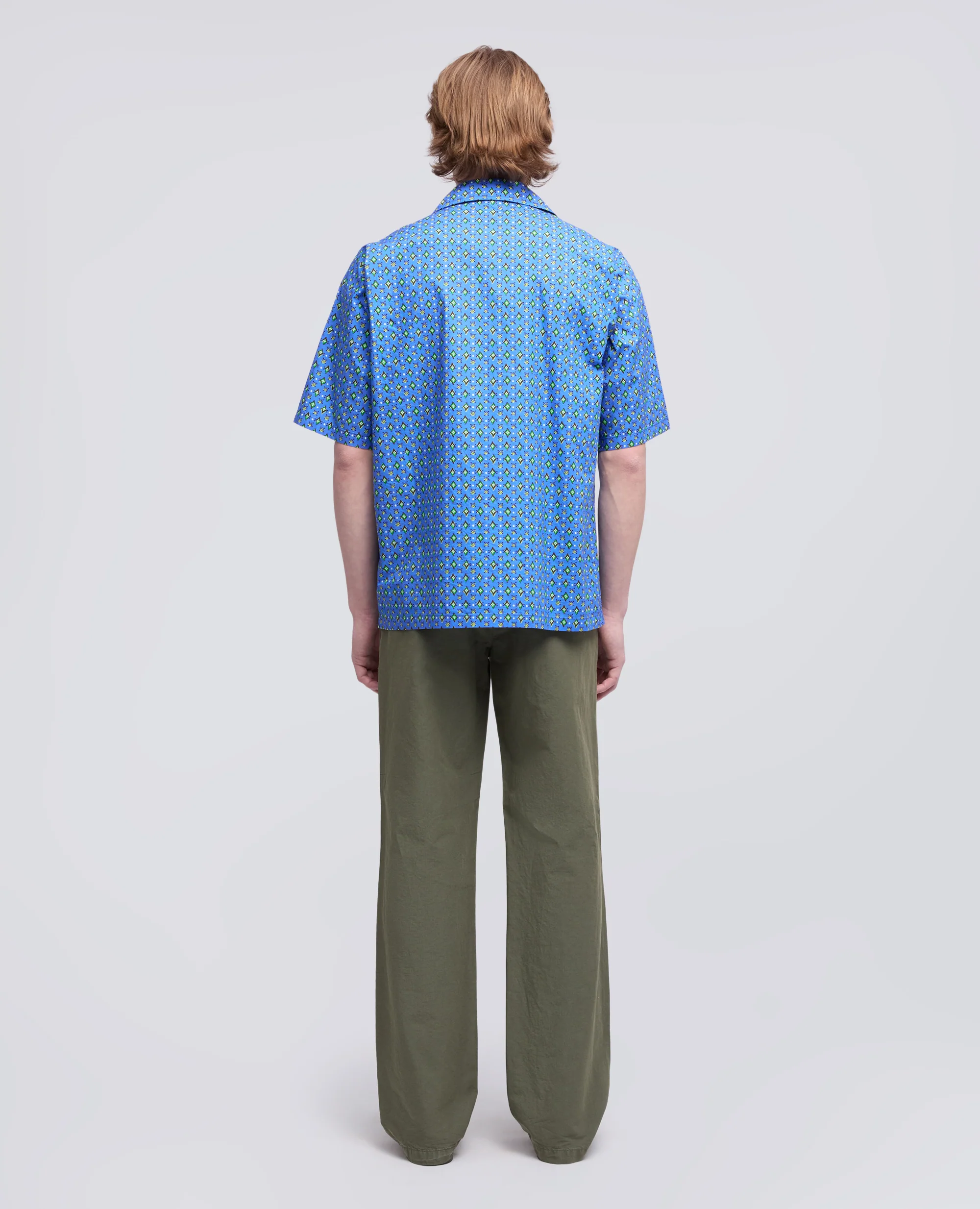 CAMICIA A MANICHE CORTE IN POPELINE DI COTONE - BLUETTE - Image 3