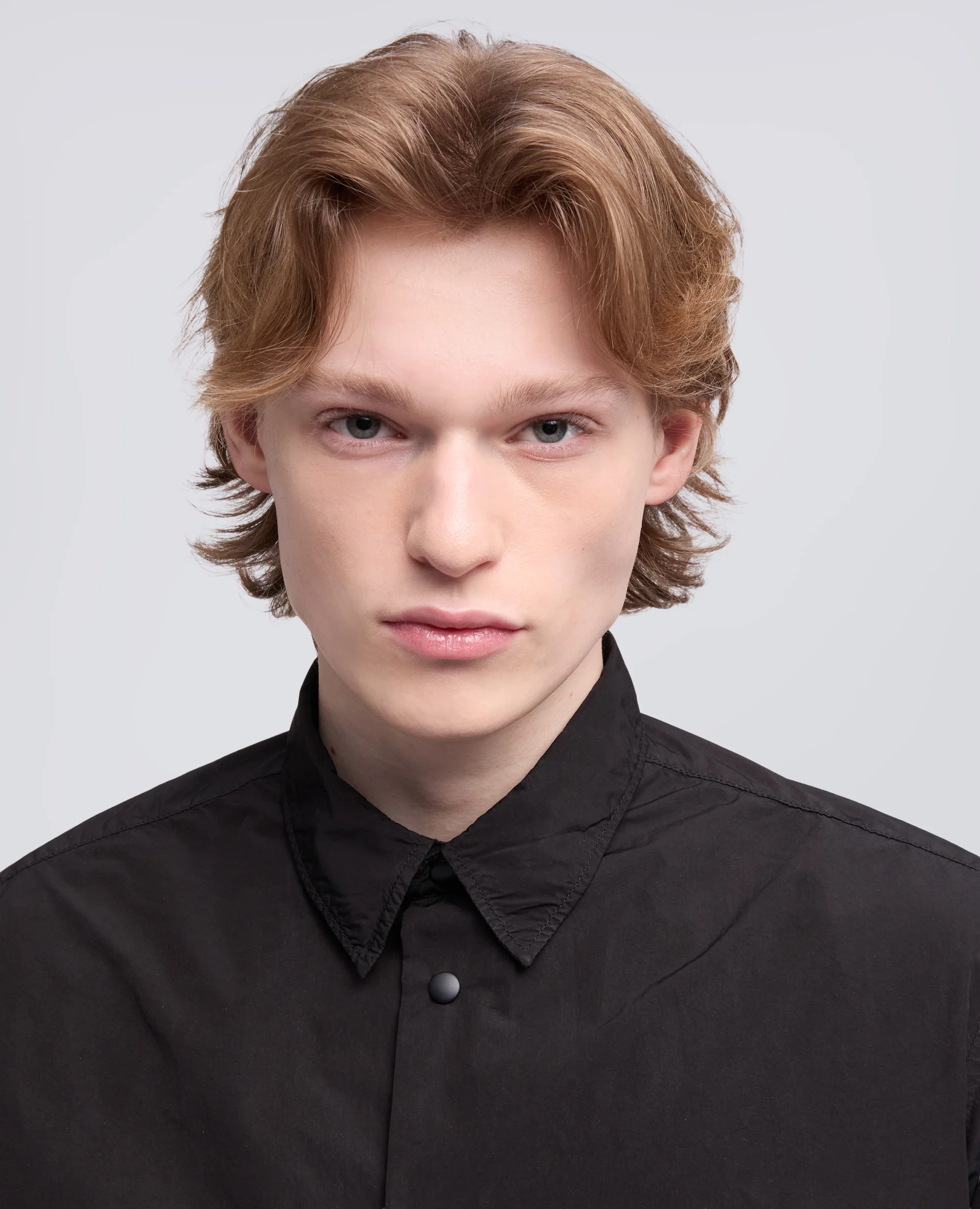 CAMICIA IN POLIESTERE E NYLON WATER REPELLENT - NERO - Image 4