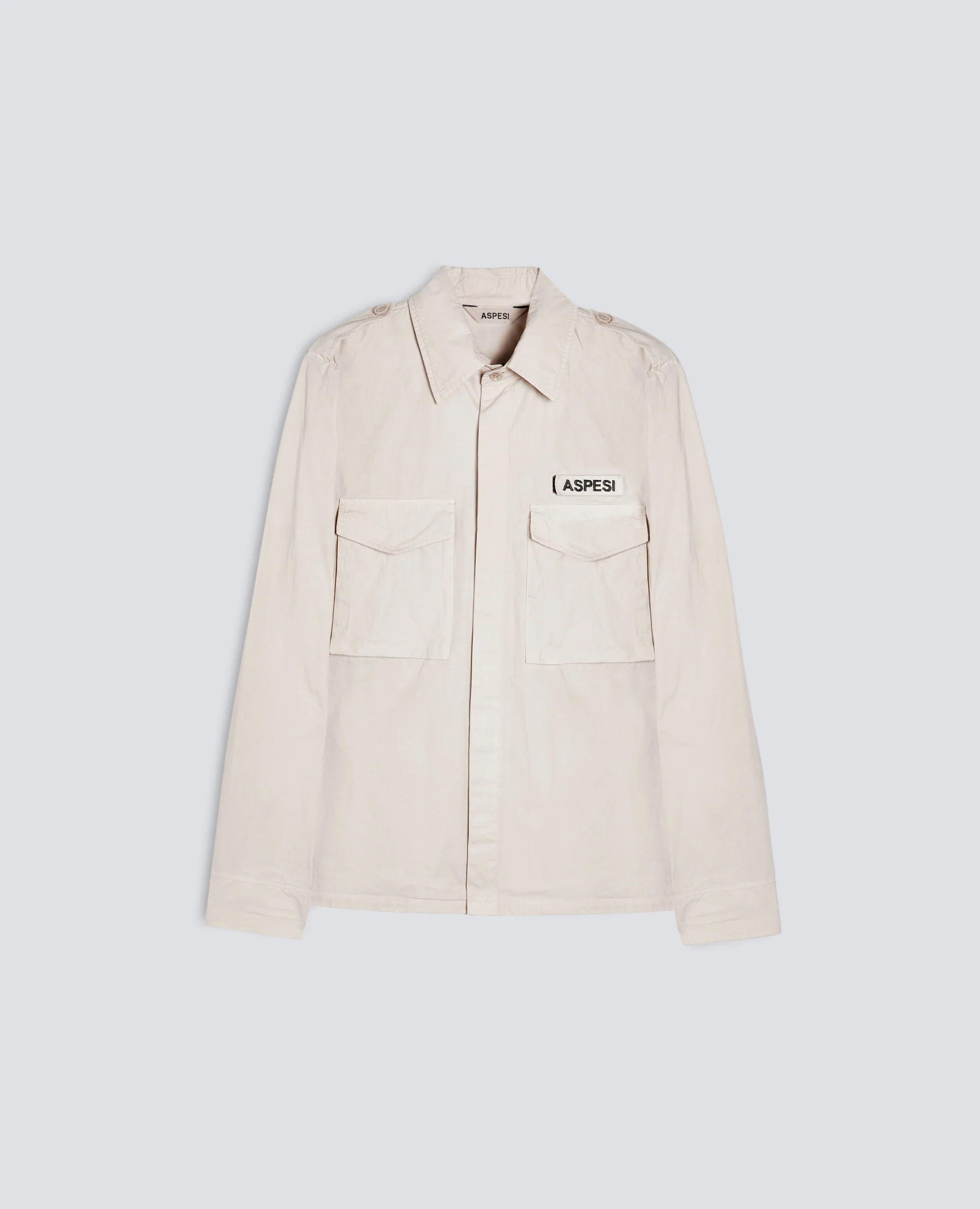 CAMICIA MILITARE IN COTONE - SASSO
