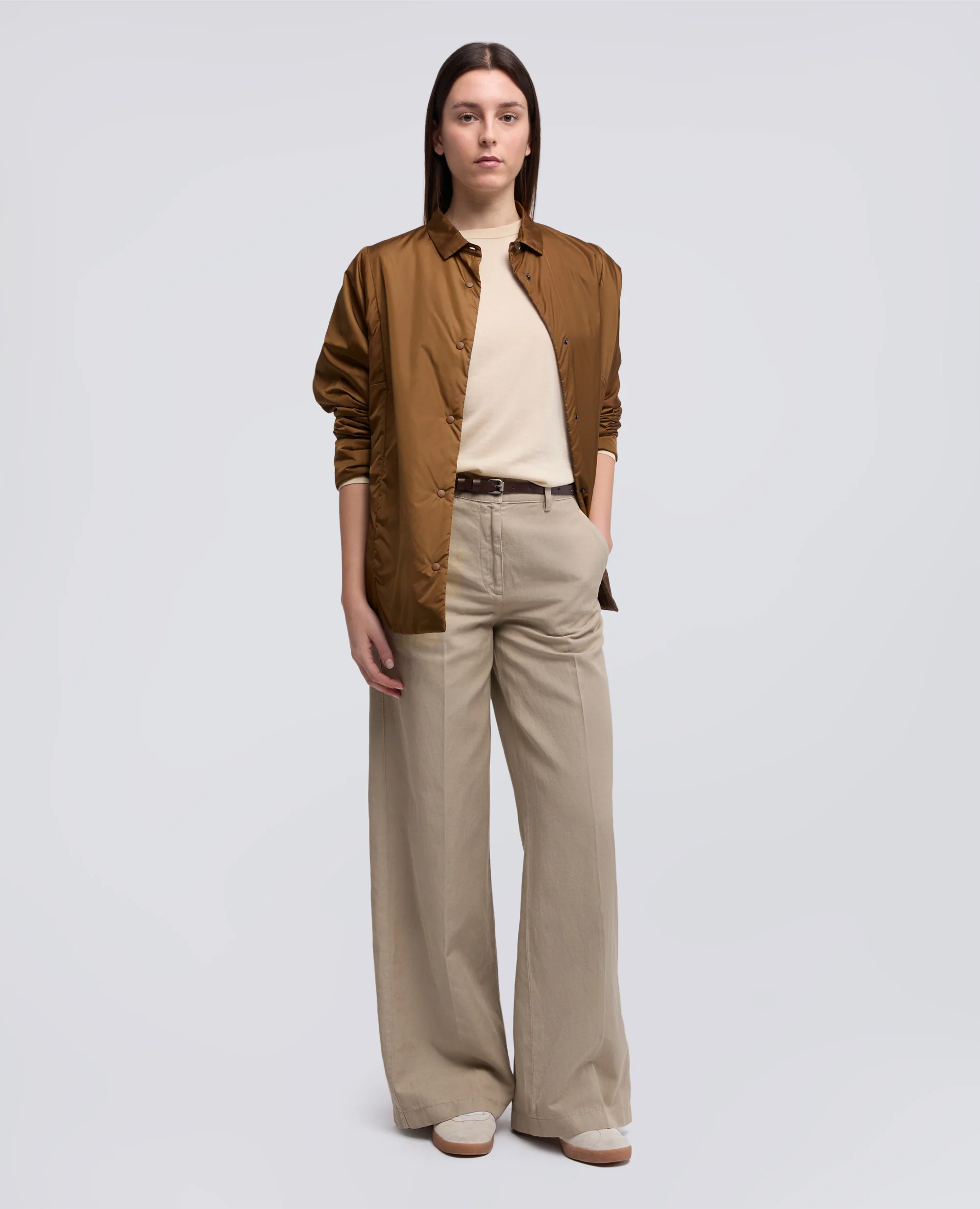 CAMICIA IMBOTTITA IN NYLON - BISCOTTO - Image 2