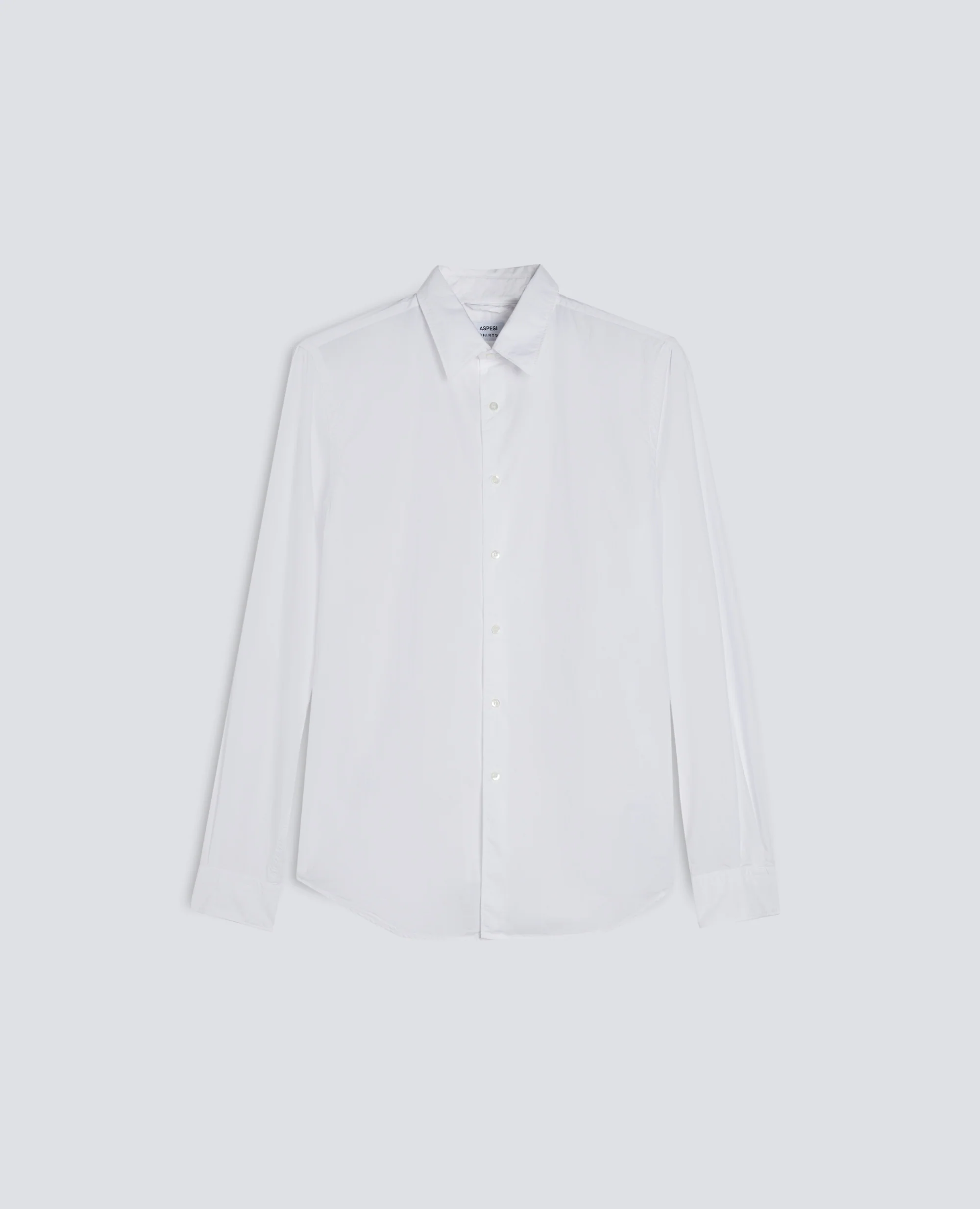 CAMICIA IN POPELINE DI COTONE LEGGERO - BIANCO