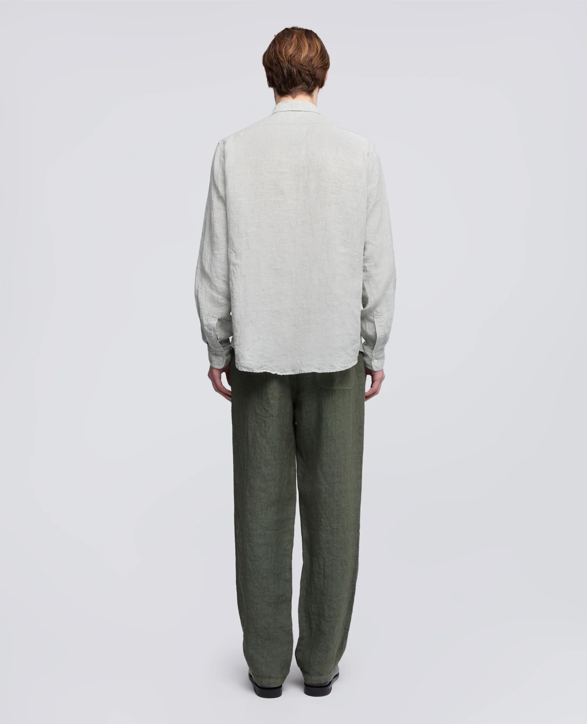 CAMICIA COMMA IN LINO DELAVE - SALVIA - Image 3