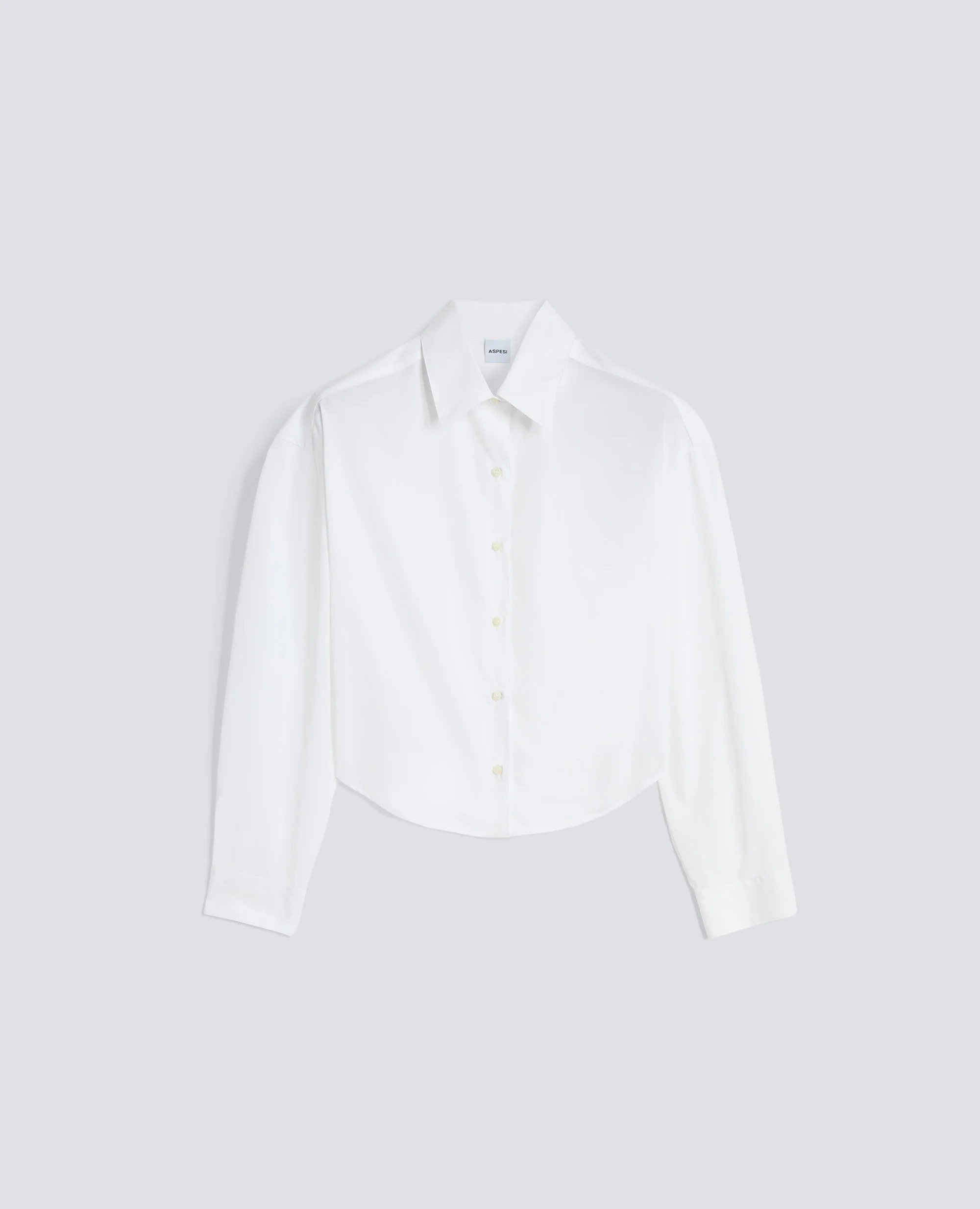 CAMICIA IN POPELINE DI COTONE - BIANCO