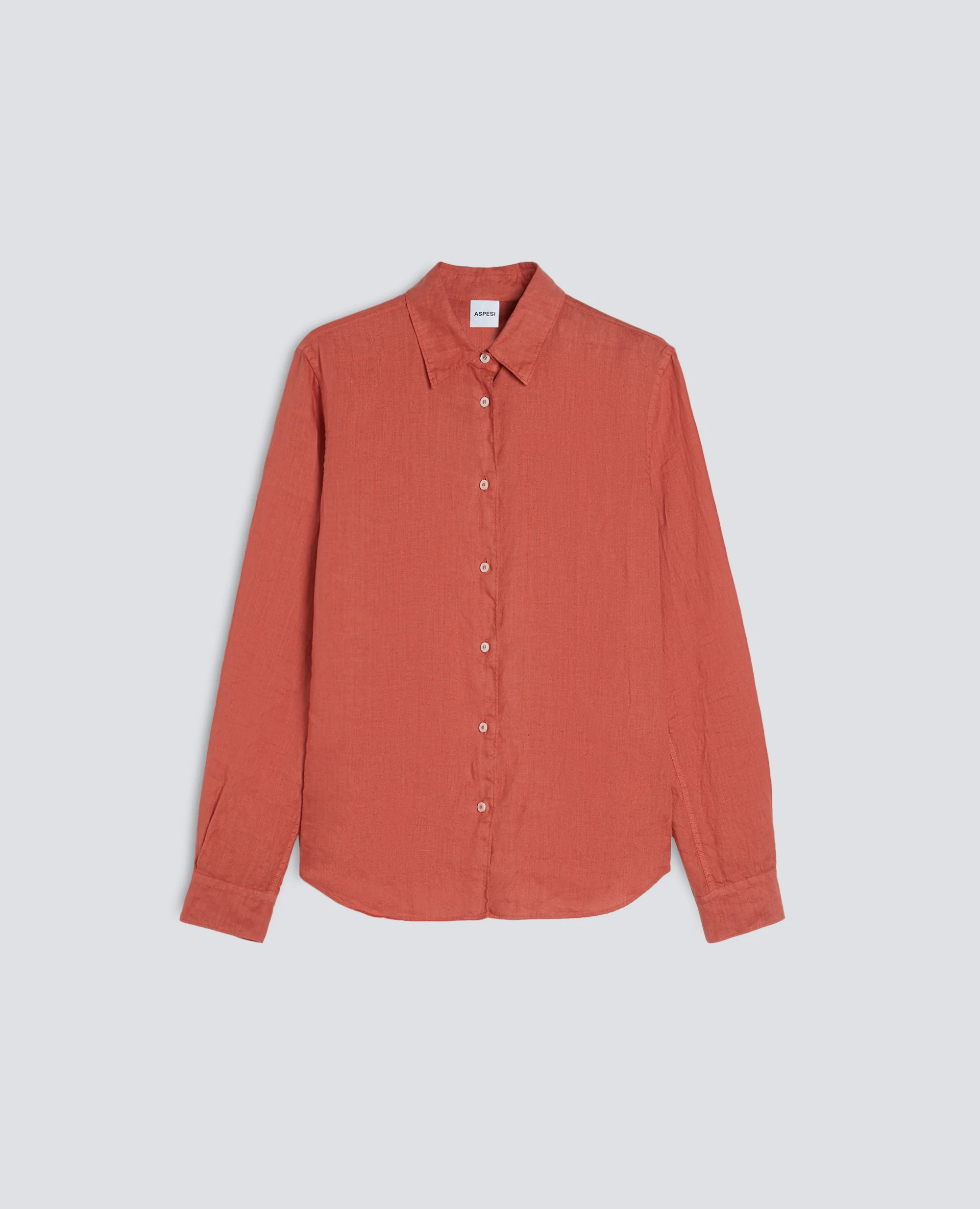 CAMICIA CLASSICA IN LINO LEGGERO TINTO CAPO - ARAGOSTA