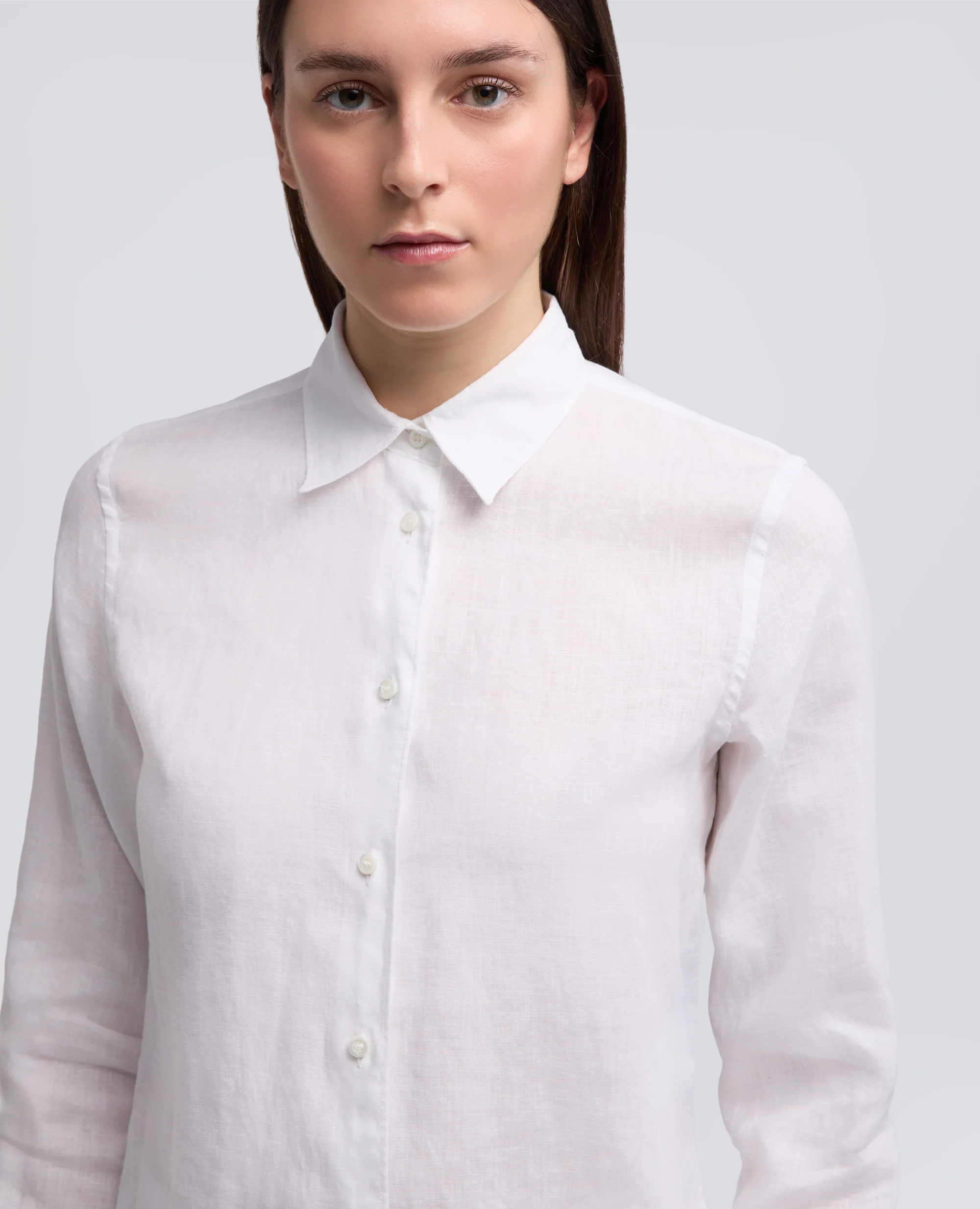 CAMICIA MOD.5422 IN LINO - BIANCO - Image 4