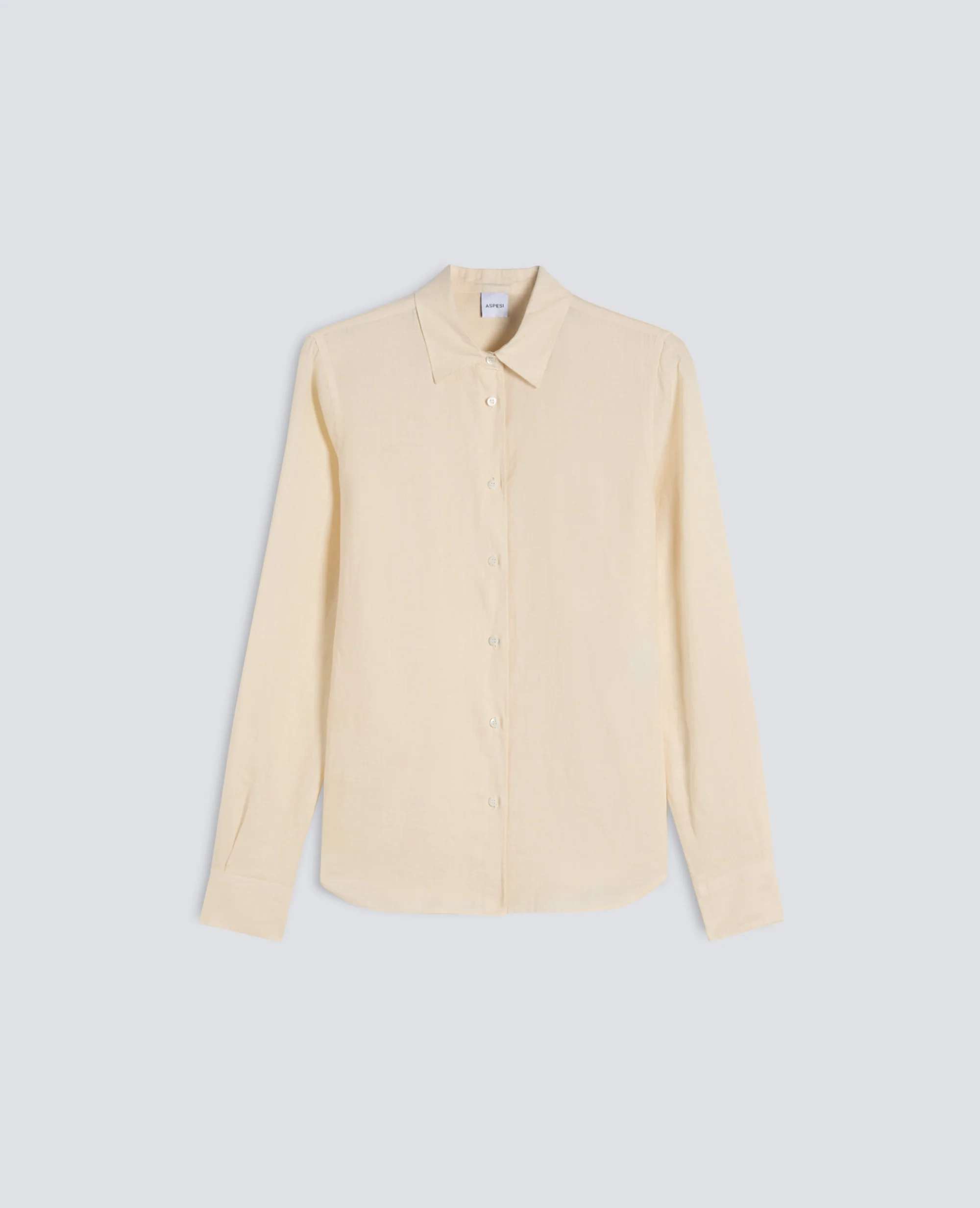 CAMICIA CLASSICA IN LINO LEGGERO TINTO CAPO - NATURALE