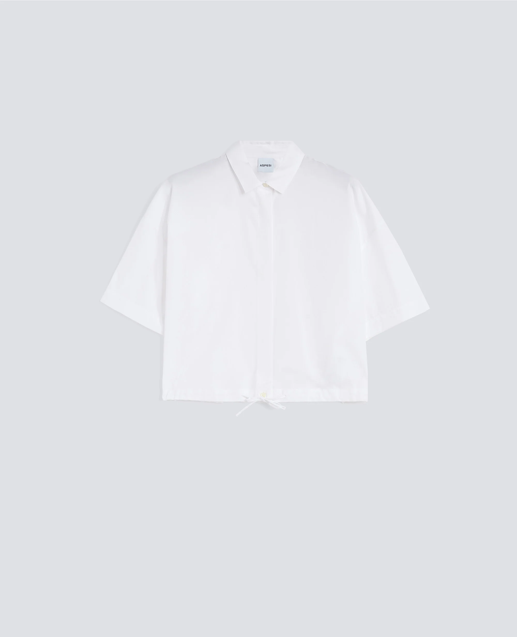 CAMICIA IN POPELINE DI COTONE - BIANCO
