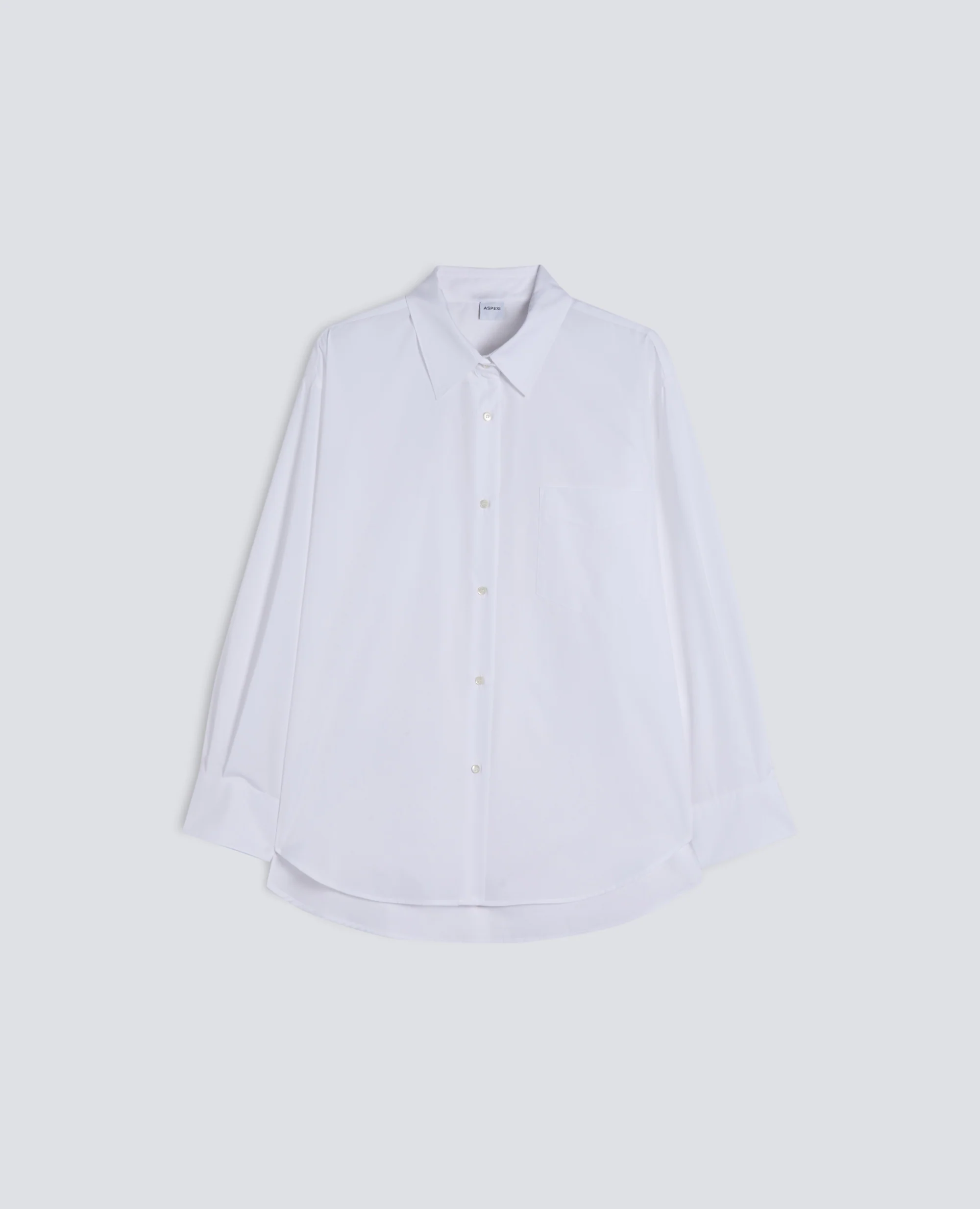 CAMICIA IN POPELINE DI COTONE - BIANCO