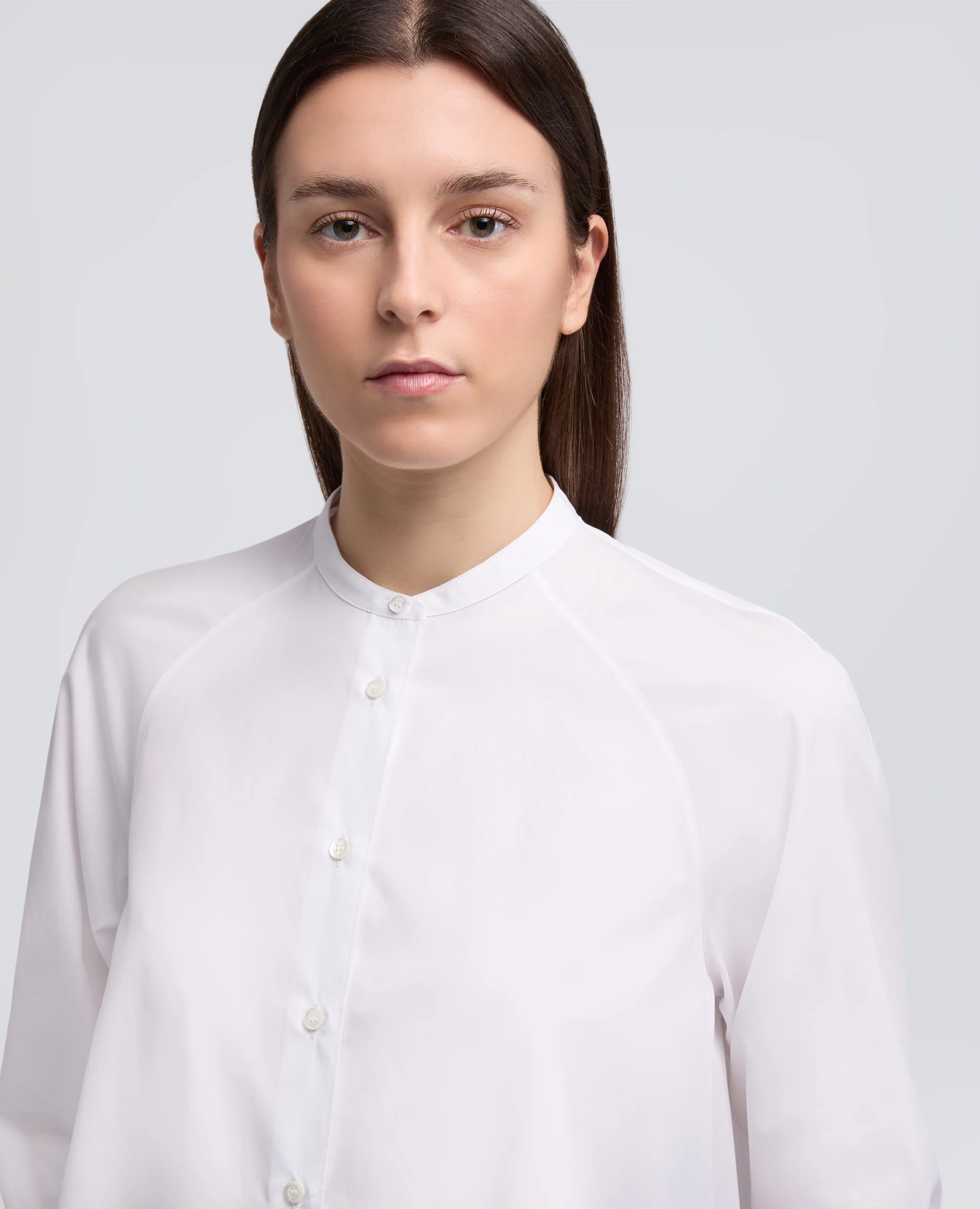CAMICIA IN POPELINE DI COTONE - BIANCO - Image 4