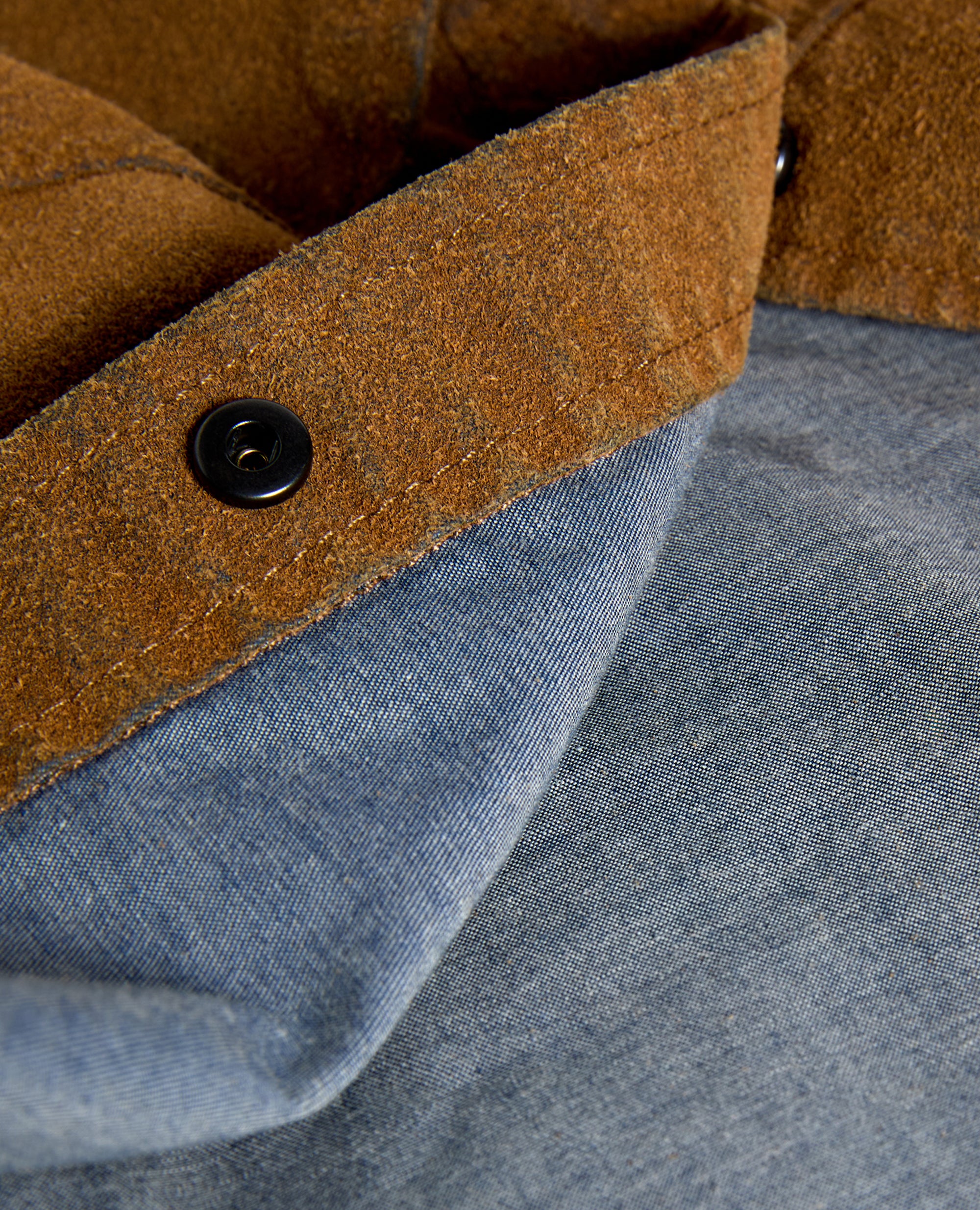CAMICIA IN CHAMBRAY FLOCCATO EFFETTO PELLE - COLONIALE - Image 5