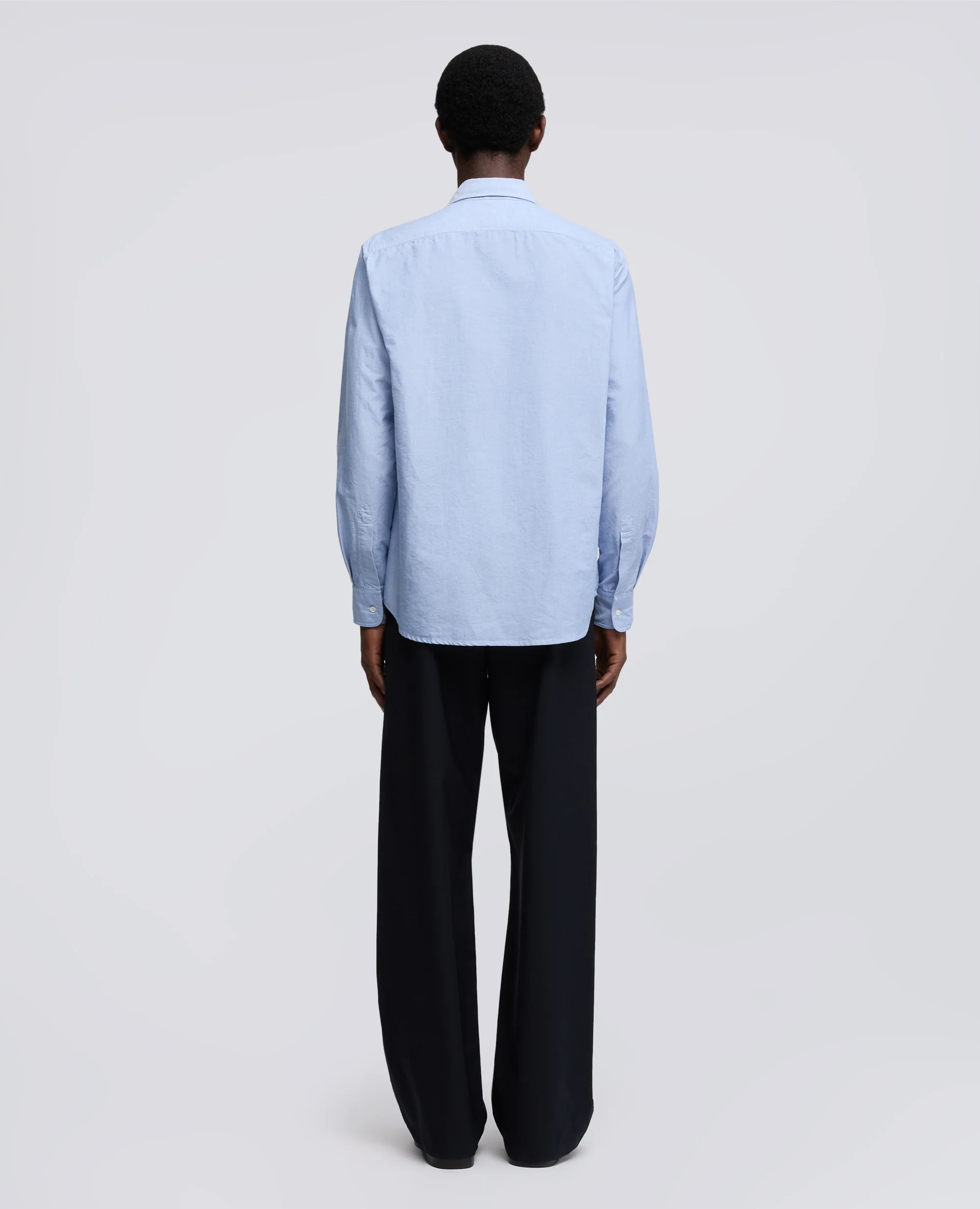 CAMICIA DA LAVORO IN CHAMBRAY DI COTONE GIAPPONESE - AZZURRO - Image 3
