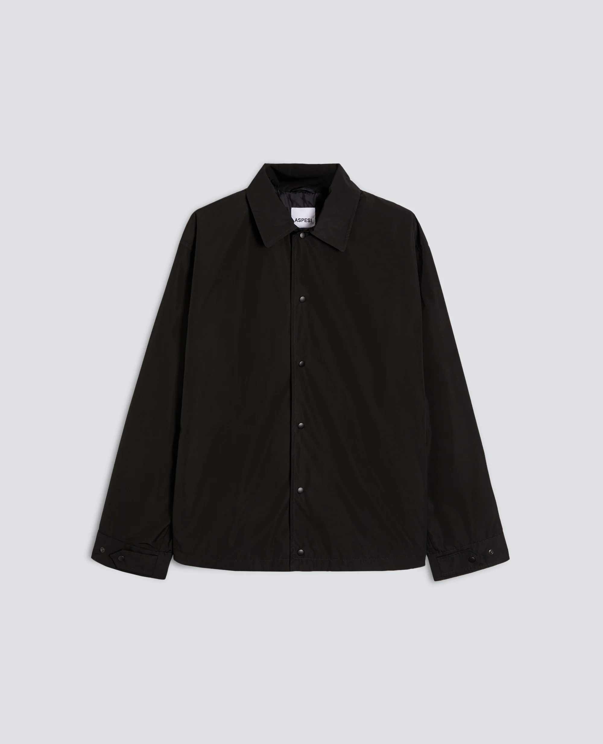 CAMICIA IN TAFFETA FODERATA IN NYLON LEGGERO - NERO