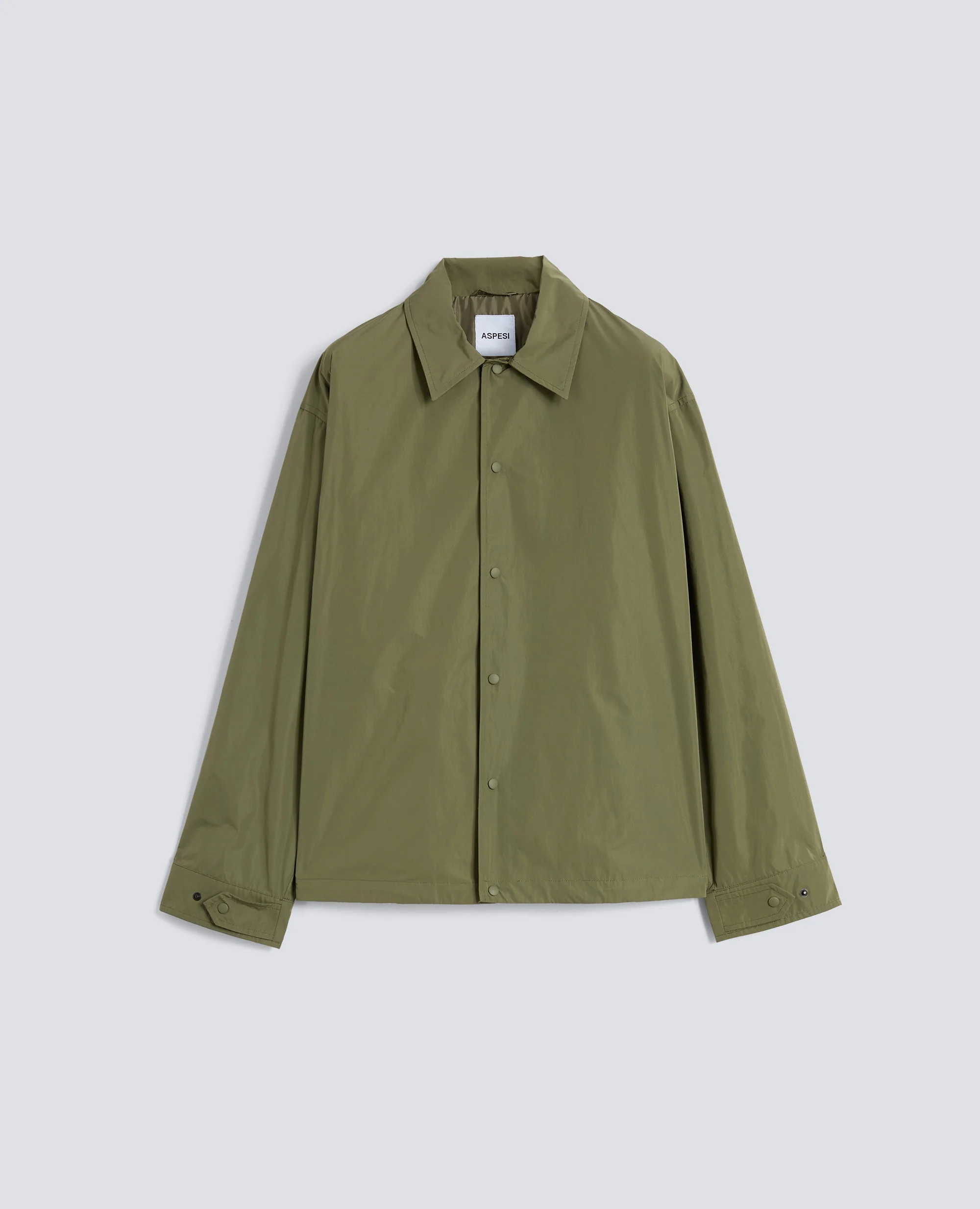 CAMICIA IN TAFFETA FODERATA IN NYLON LEGGERO - VERDE