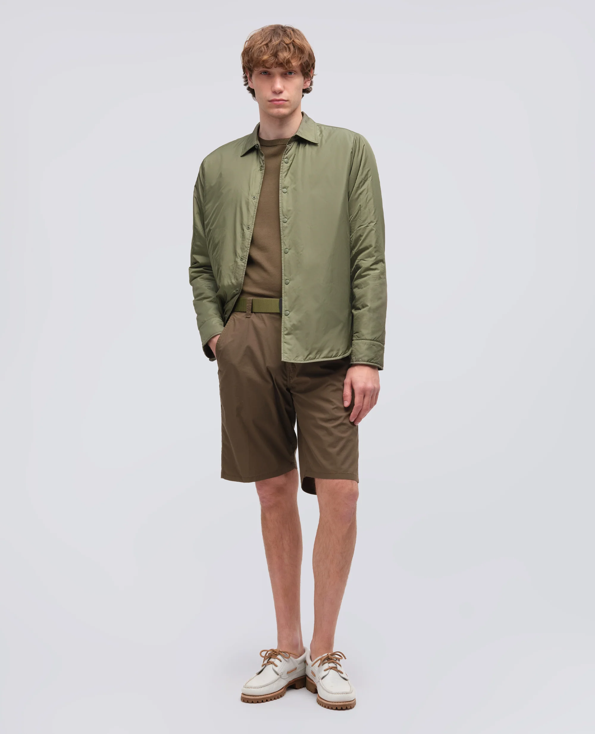 CAMICIA IMBOTTITA IN NYLON LEGGERO - OLIVA - Image 2