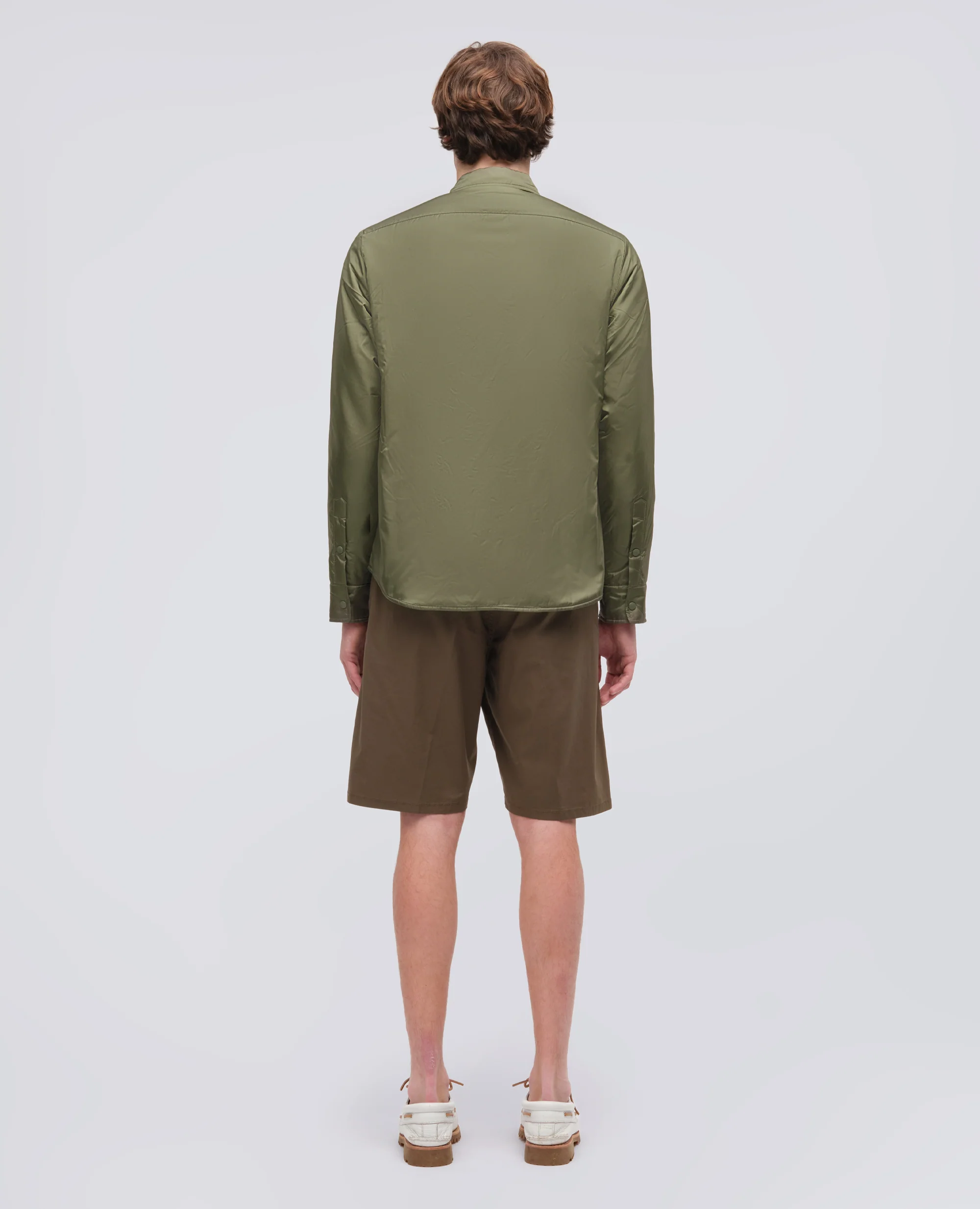 CAMICIA IMBOTTITA IN NYLON LEGGERO - OLIVA - Image 3