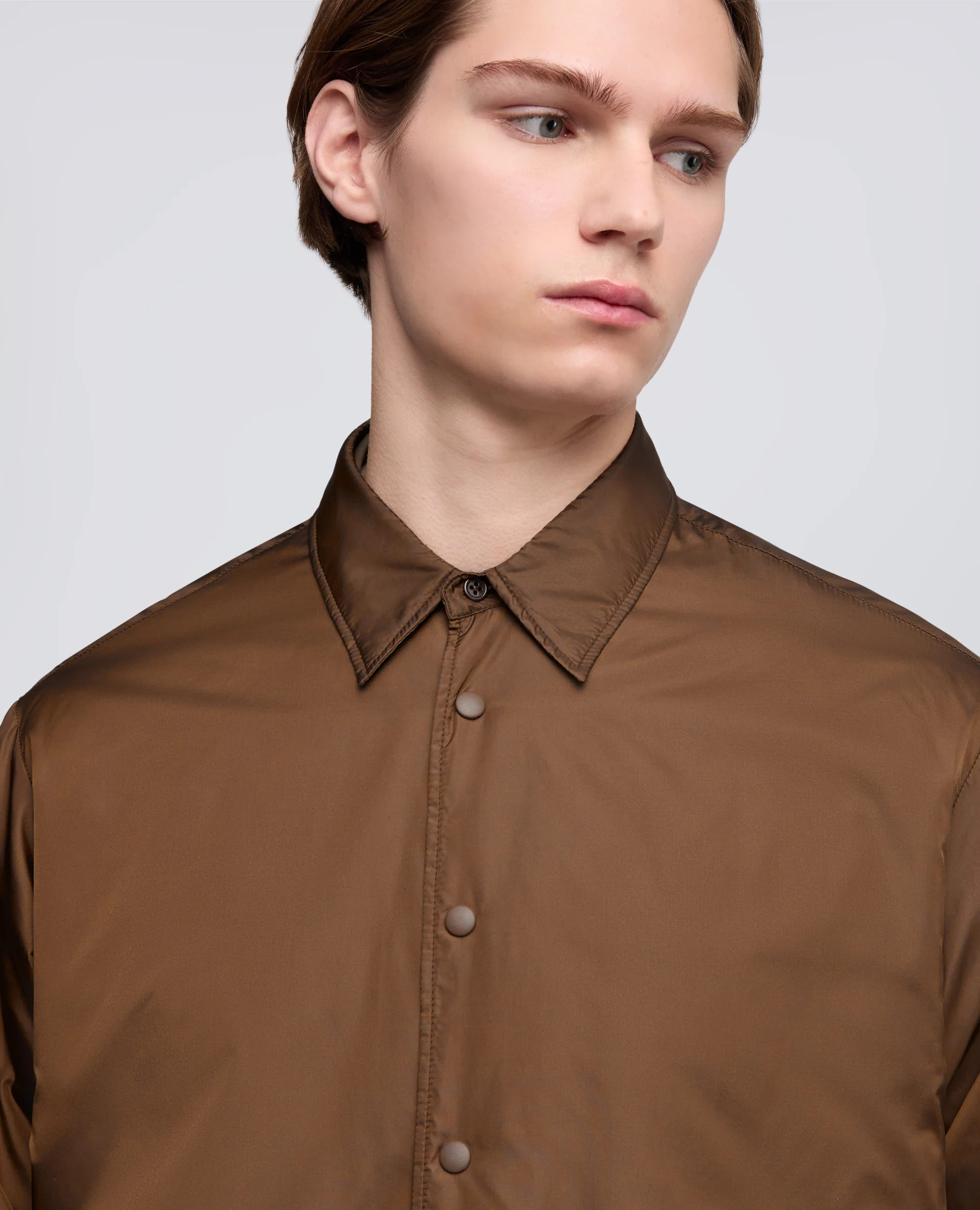 CAMICIA IN NYLON LEGGERO IMBOTTITA - BISCOTTO - Image 4