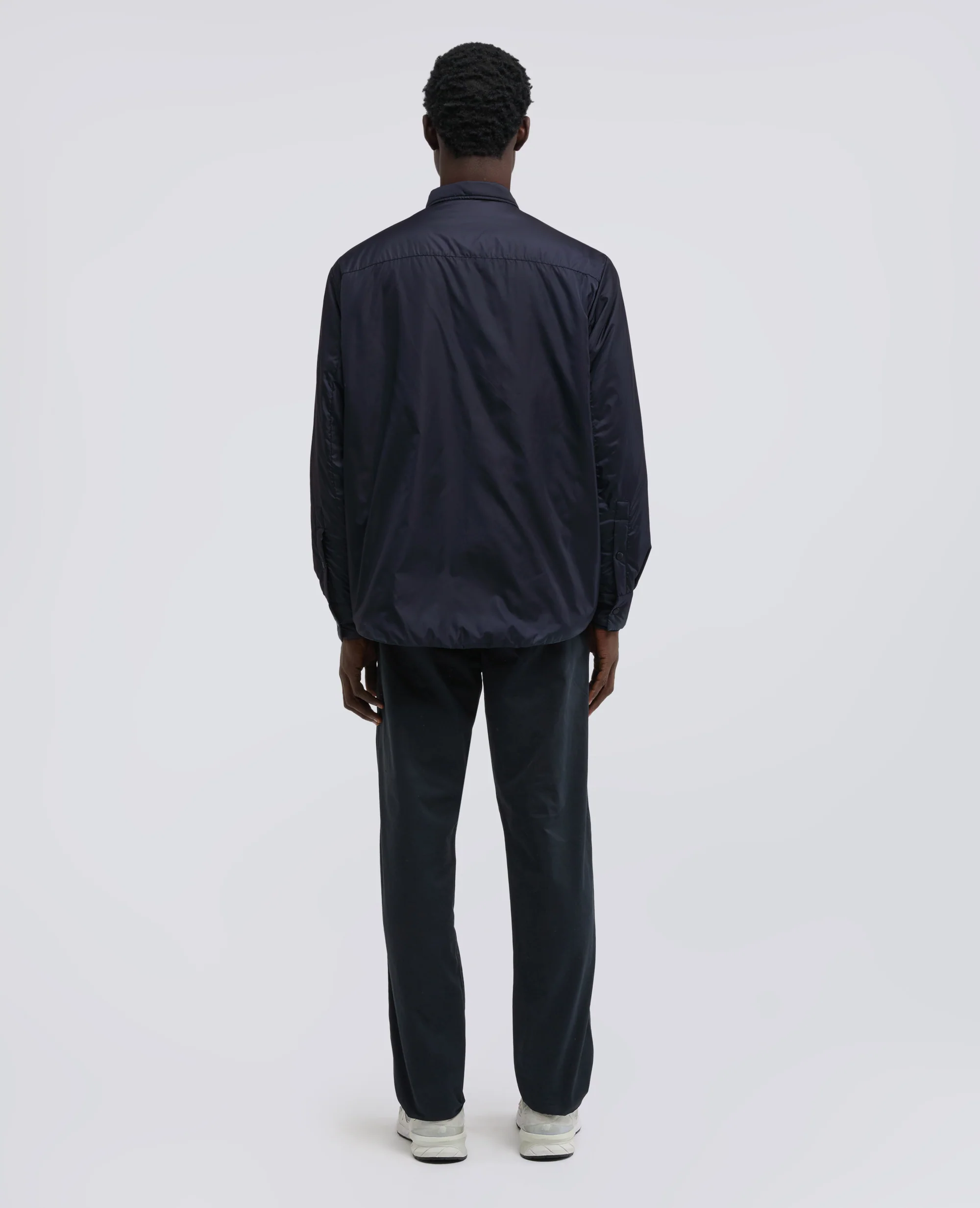 CAMICIA IN NYLON LEGGERO IMBOTTITA - NAVY - Image 3