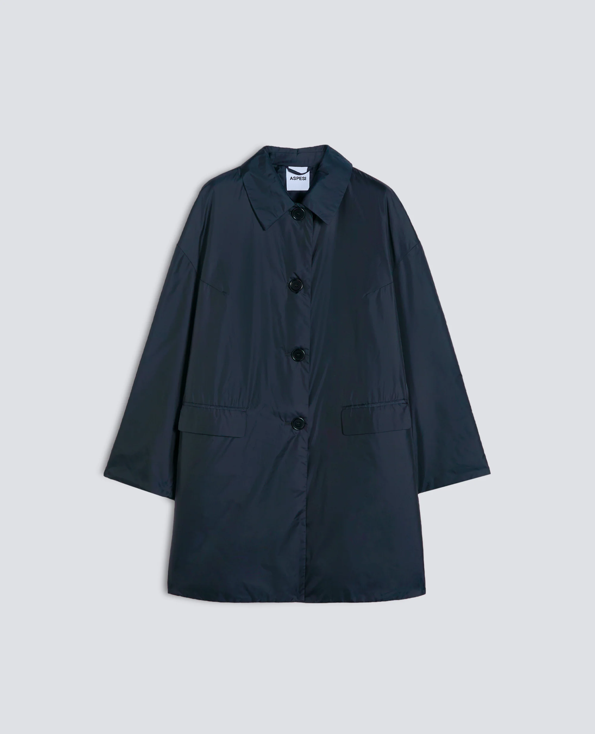 CAPPOTTO TEENA IN NYLON - NAVY