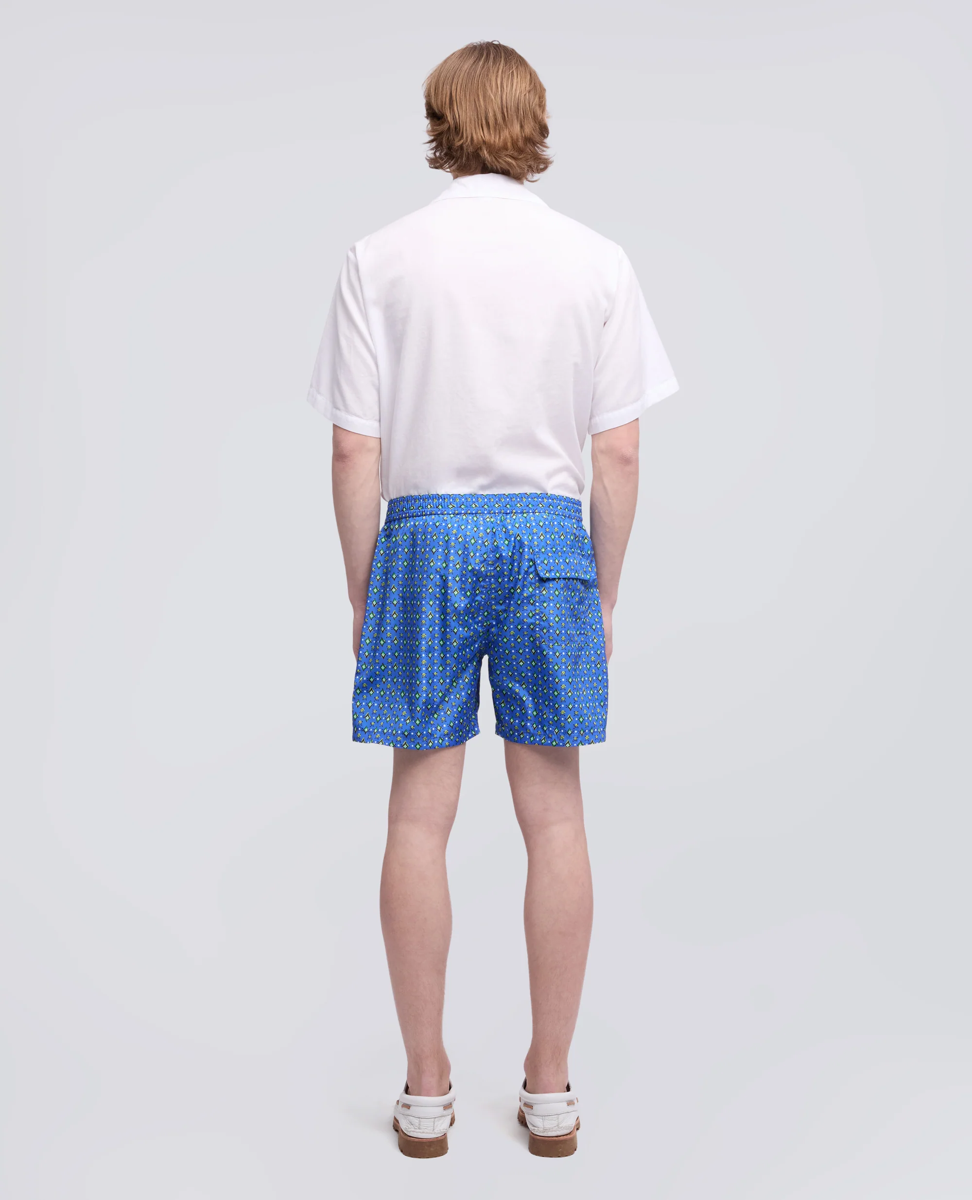 COSTUME IN POLIESTERE STAMPATO WATER REPELLENT - STAMPA BLU - Image 3