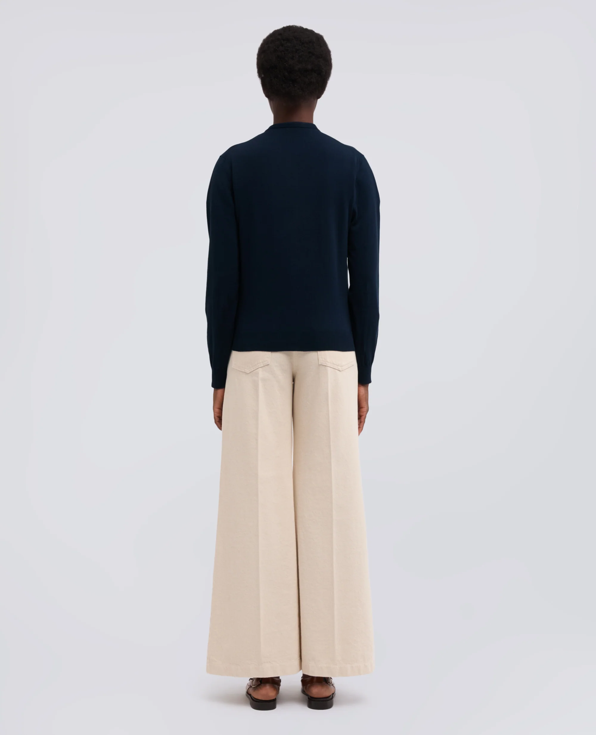 CARGIDAN GIROCOLLO IN COTONE - NAVY - Image 3