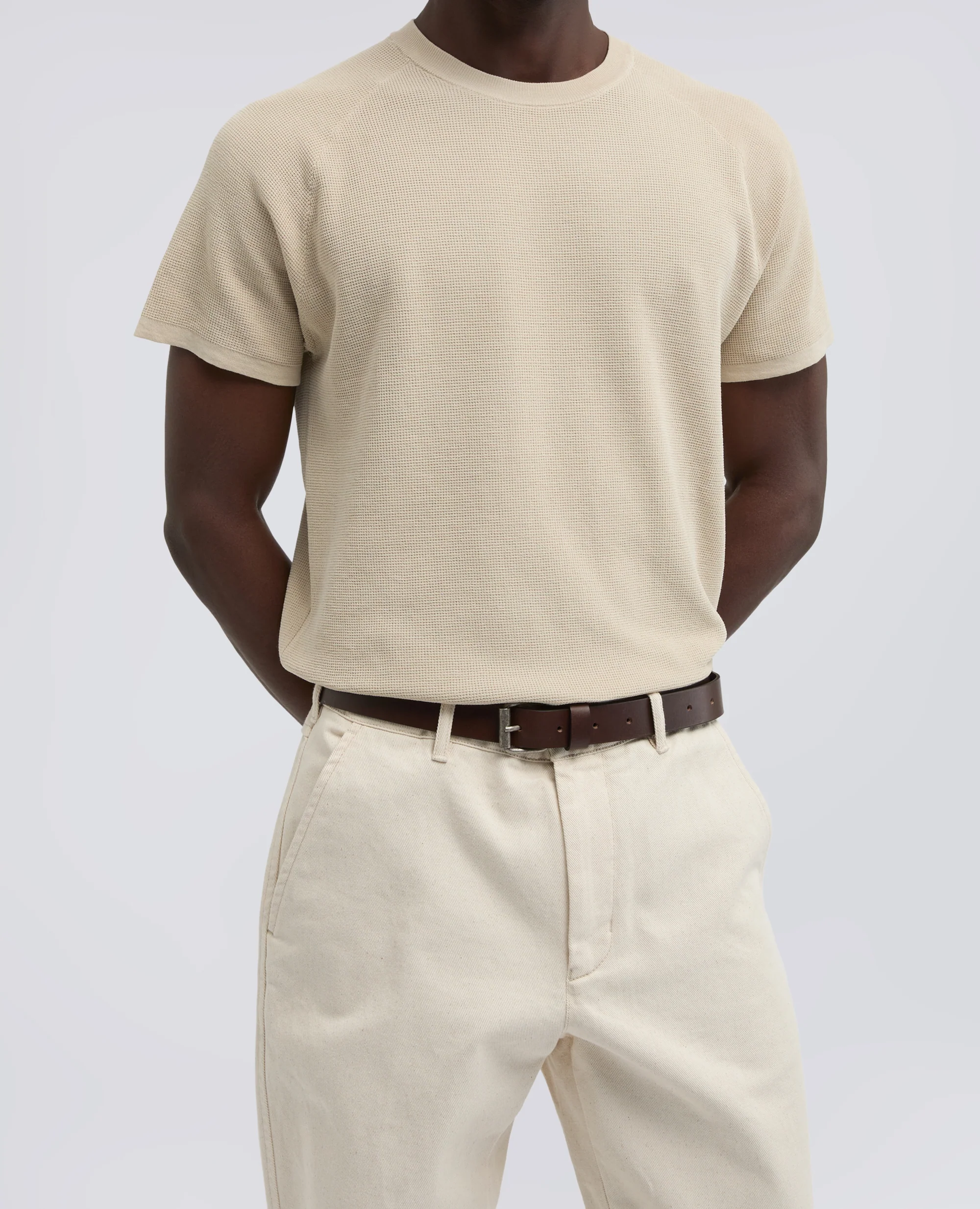 CINTURA DA UOMO IN PELLE - MARRONE - Image 4