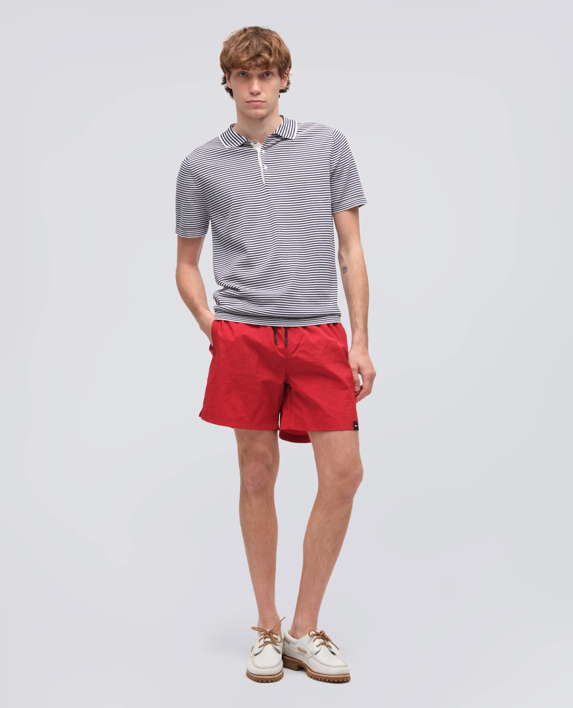 COSTUME IN NYLON CRINKLE - ROSSO - Image 2