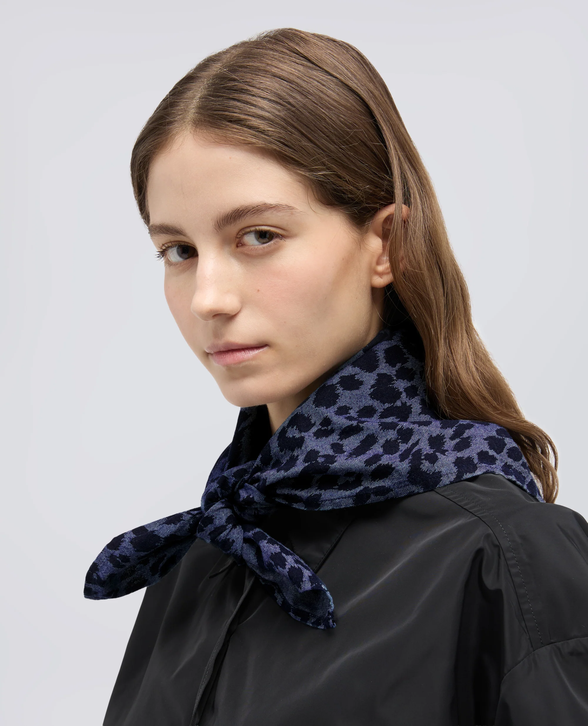 FOULARD IN CHAMBRAY DI COTONE GIAPPONESE - ANIMALIER - Image 2