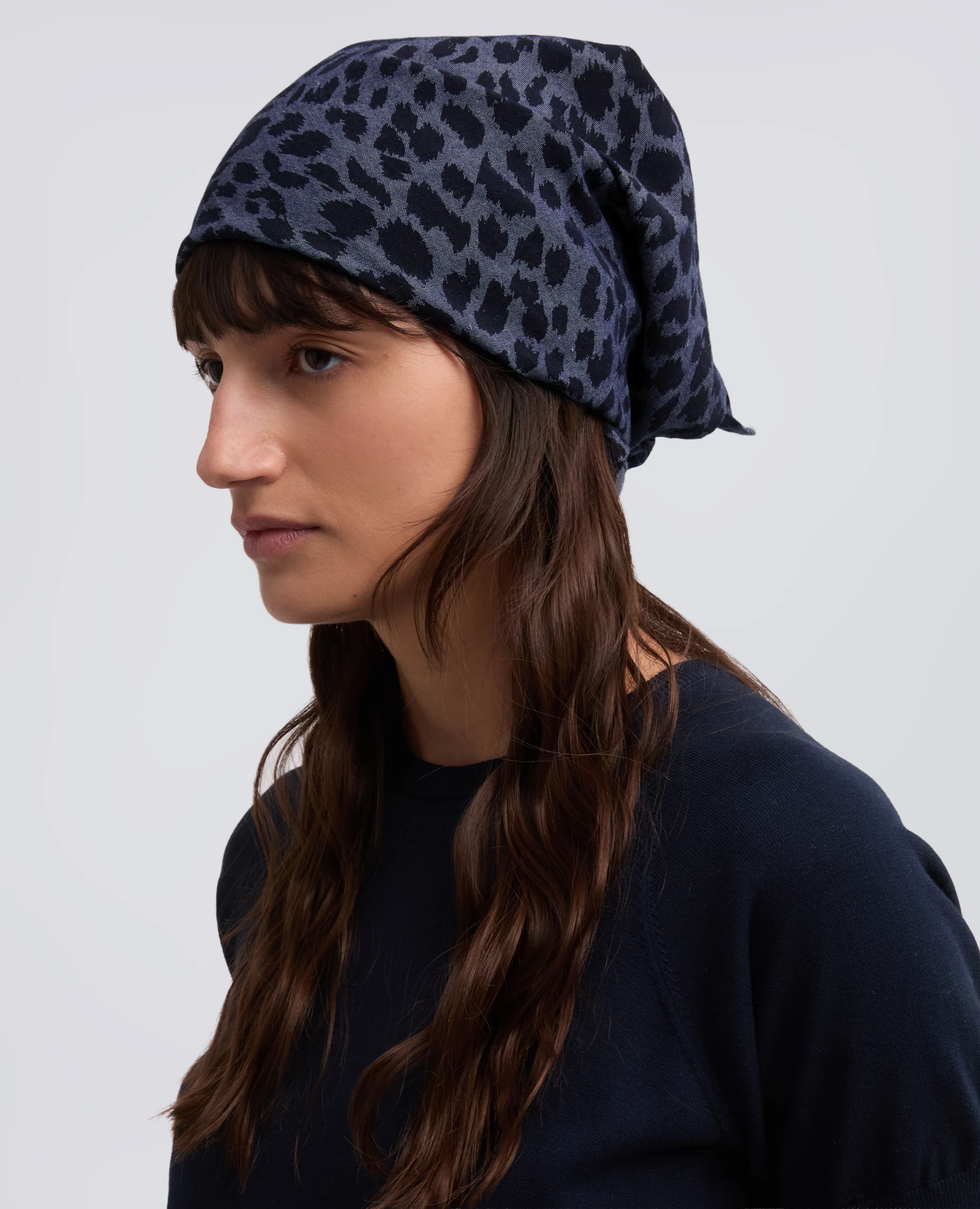 FOULARD IN CHAMBRAY DI COTONE GIAPPONESE - ANIMALIER - Image 3