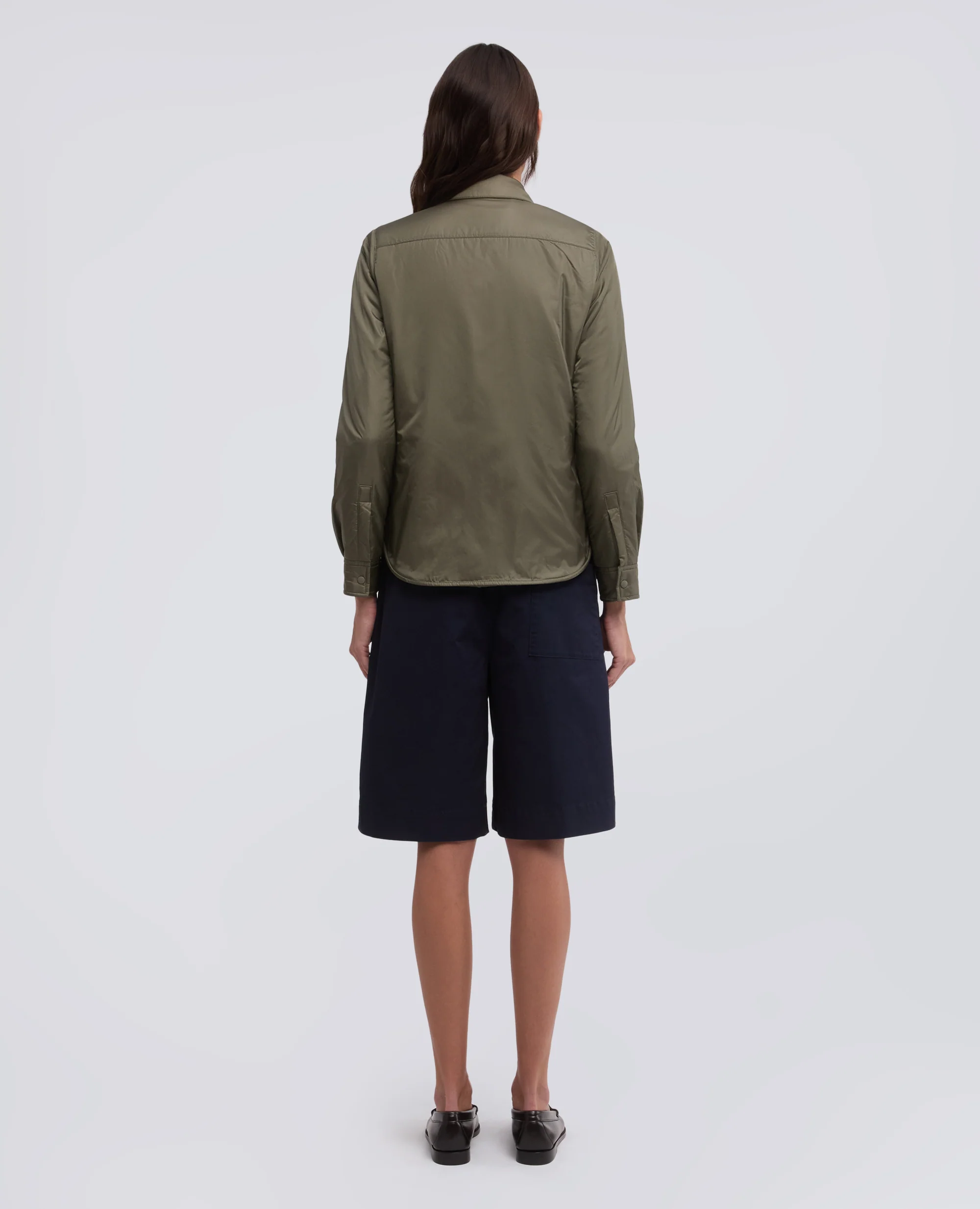 GIACCA CAMICIA GLUE IN NYLON - OLIVA - Image 3