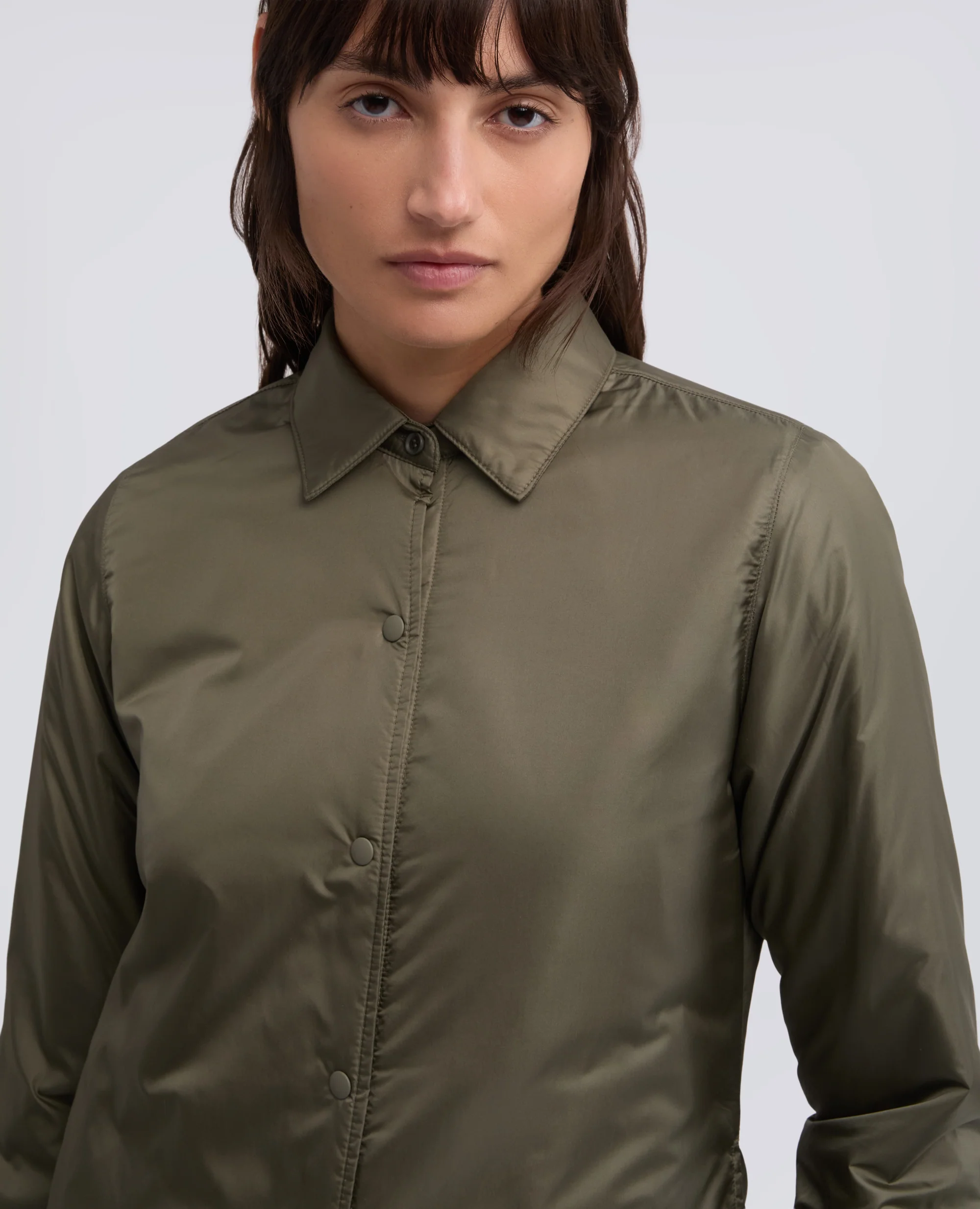 GIACCA CAMICIA GLUE IN NYLON - OLIVA - Image 4
