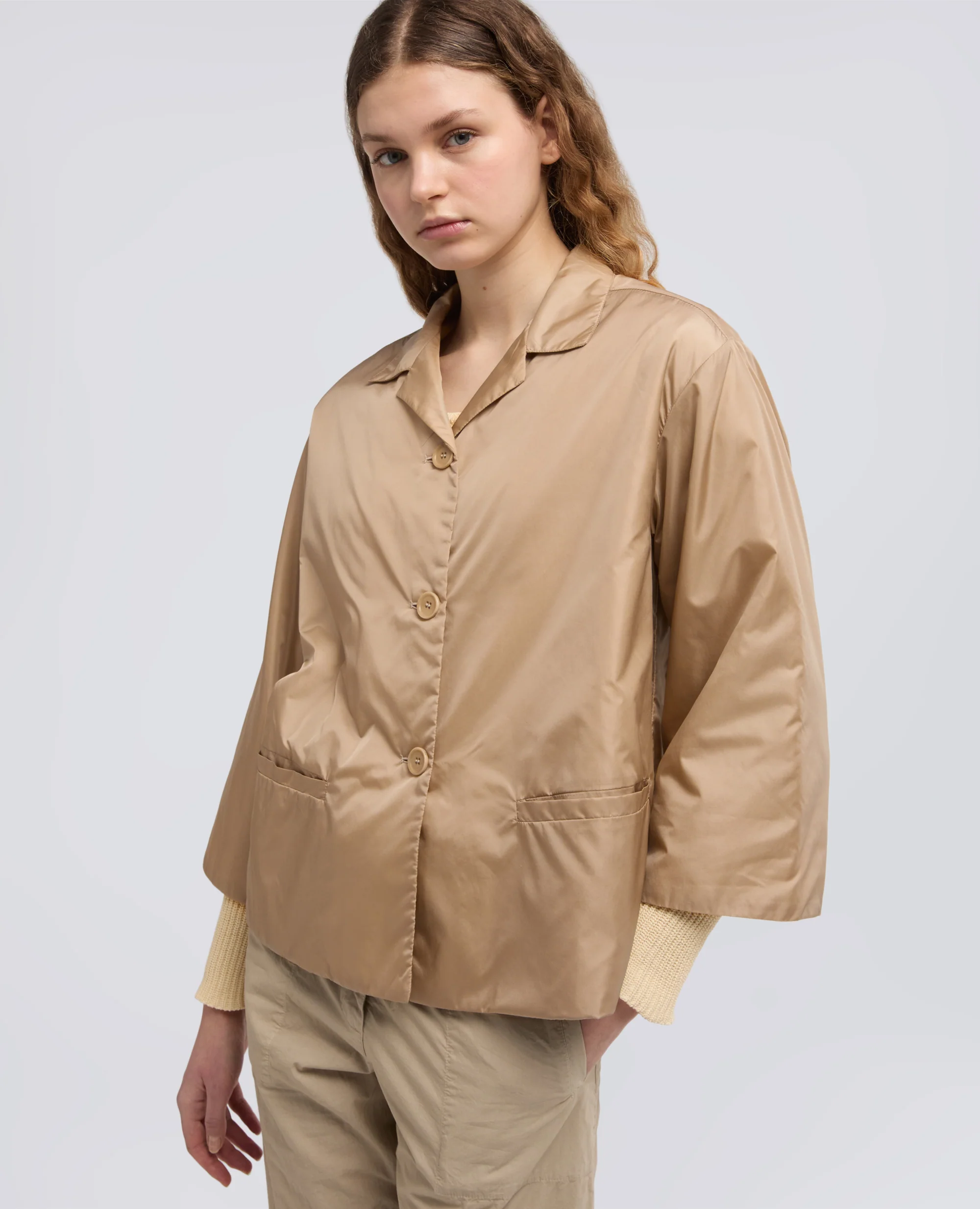 GIACCA IN NYLON - BEIGE - Image 4