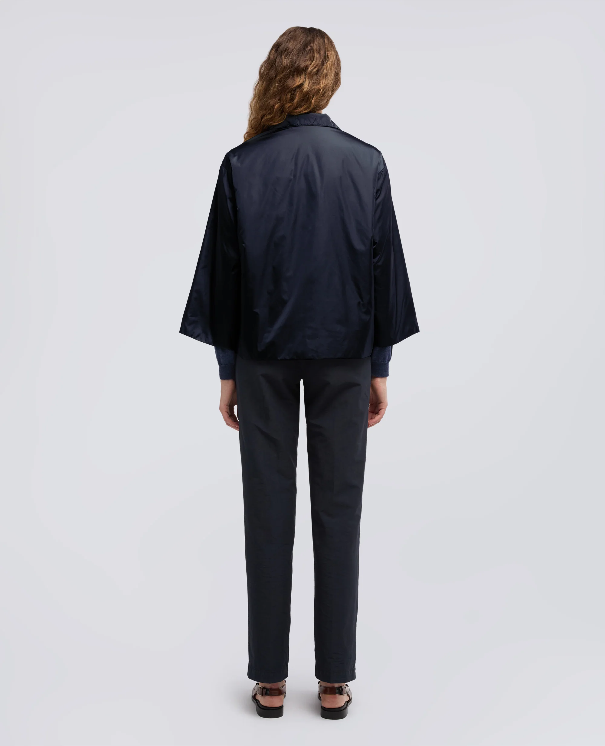 GIACCA IN NYLON - NAVY - Image 3
