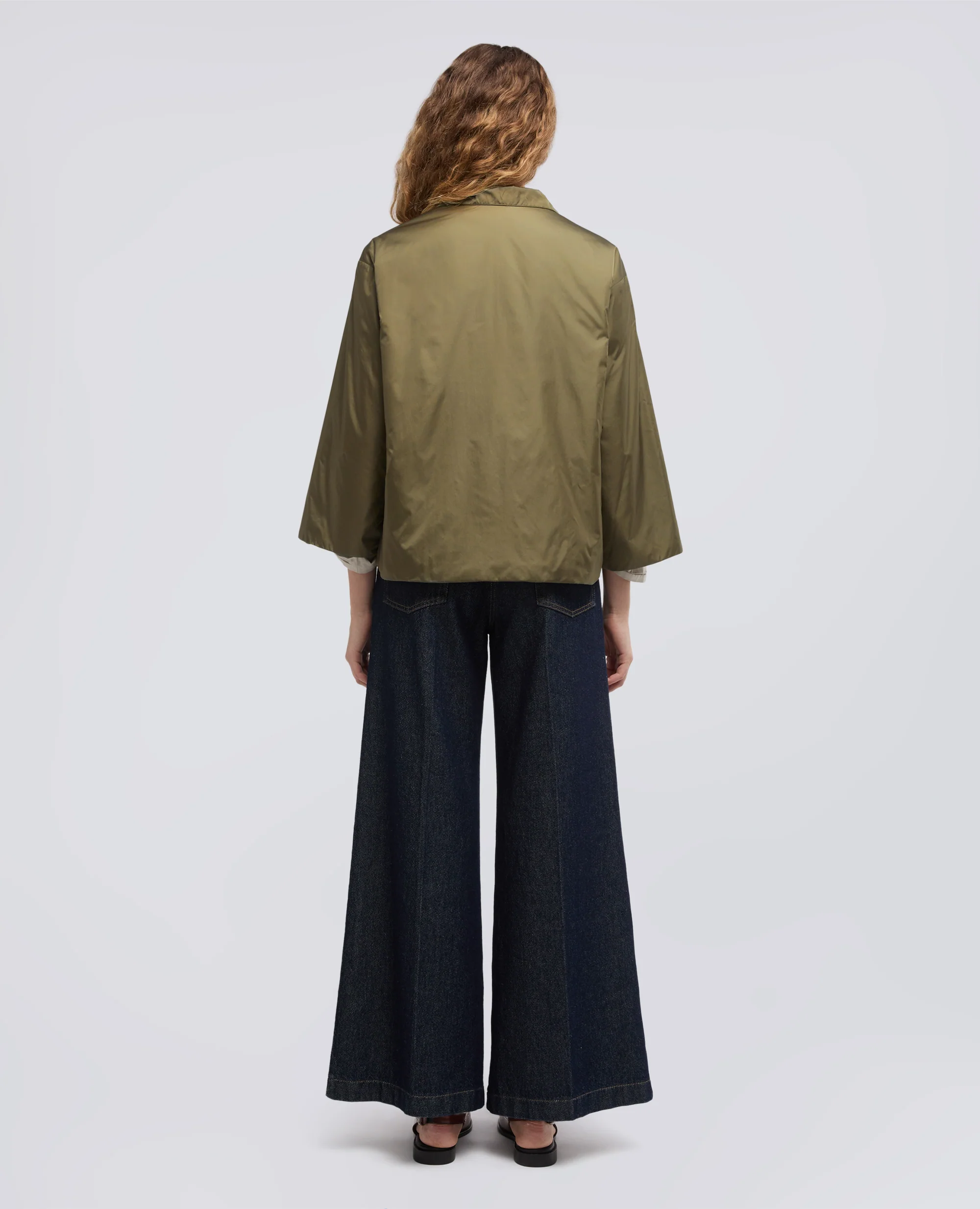 GIACCA IN NYLON - OLIVA - Image 3