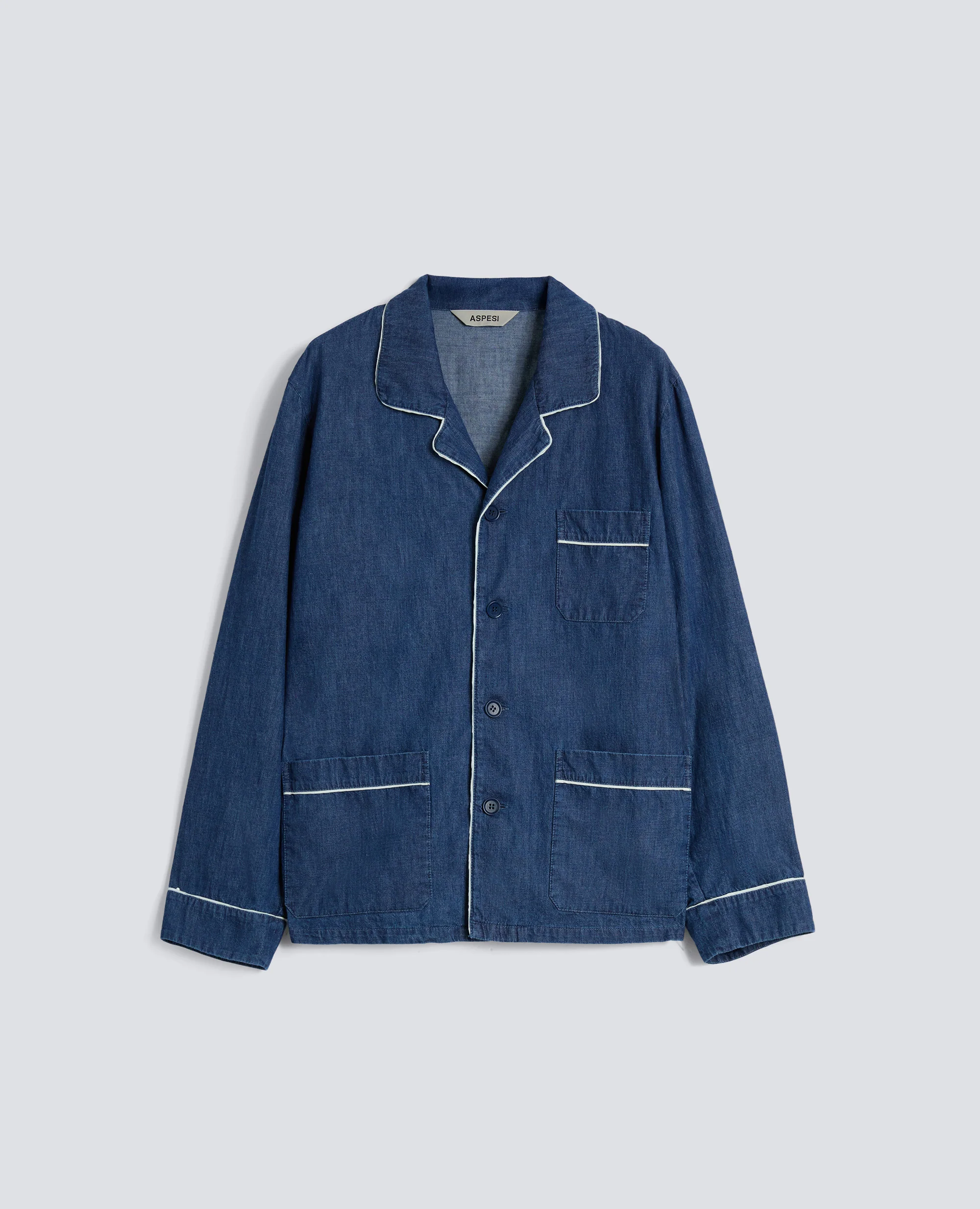 GIACCA PIAGIAMA IN DENIM DI COTONE LEGGERO - DENIM