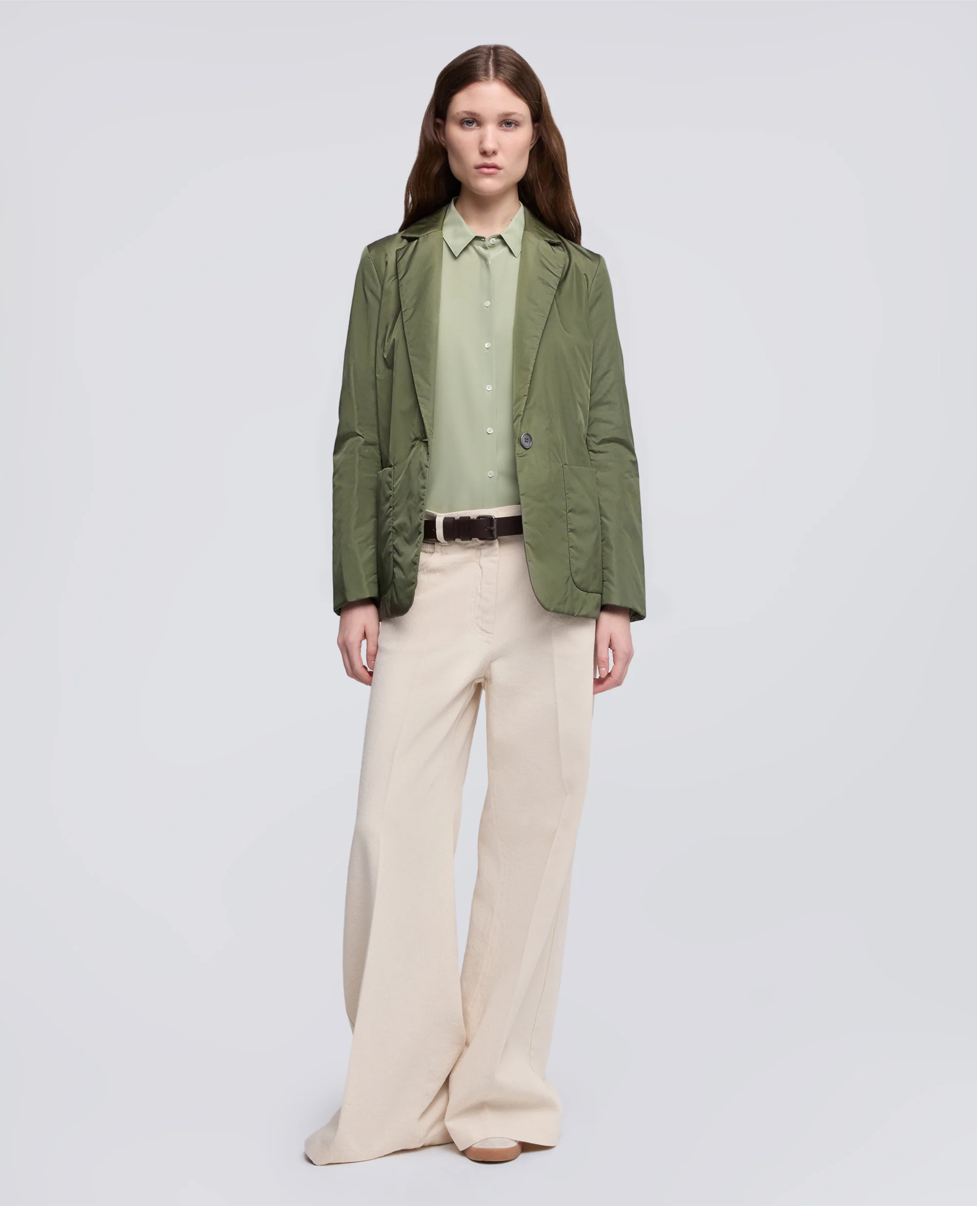 GIACCA IN NYLON IMBOTTITA - OLIVA - Image 2