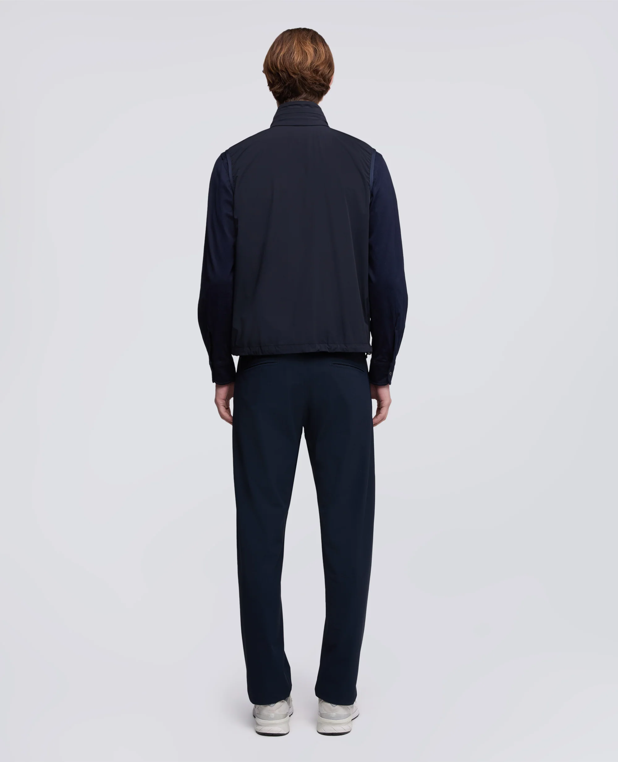 GILET SFODERATO IN NYLON STRETCH - NAVY - Image 3