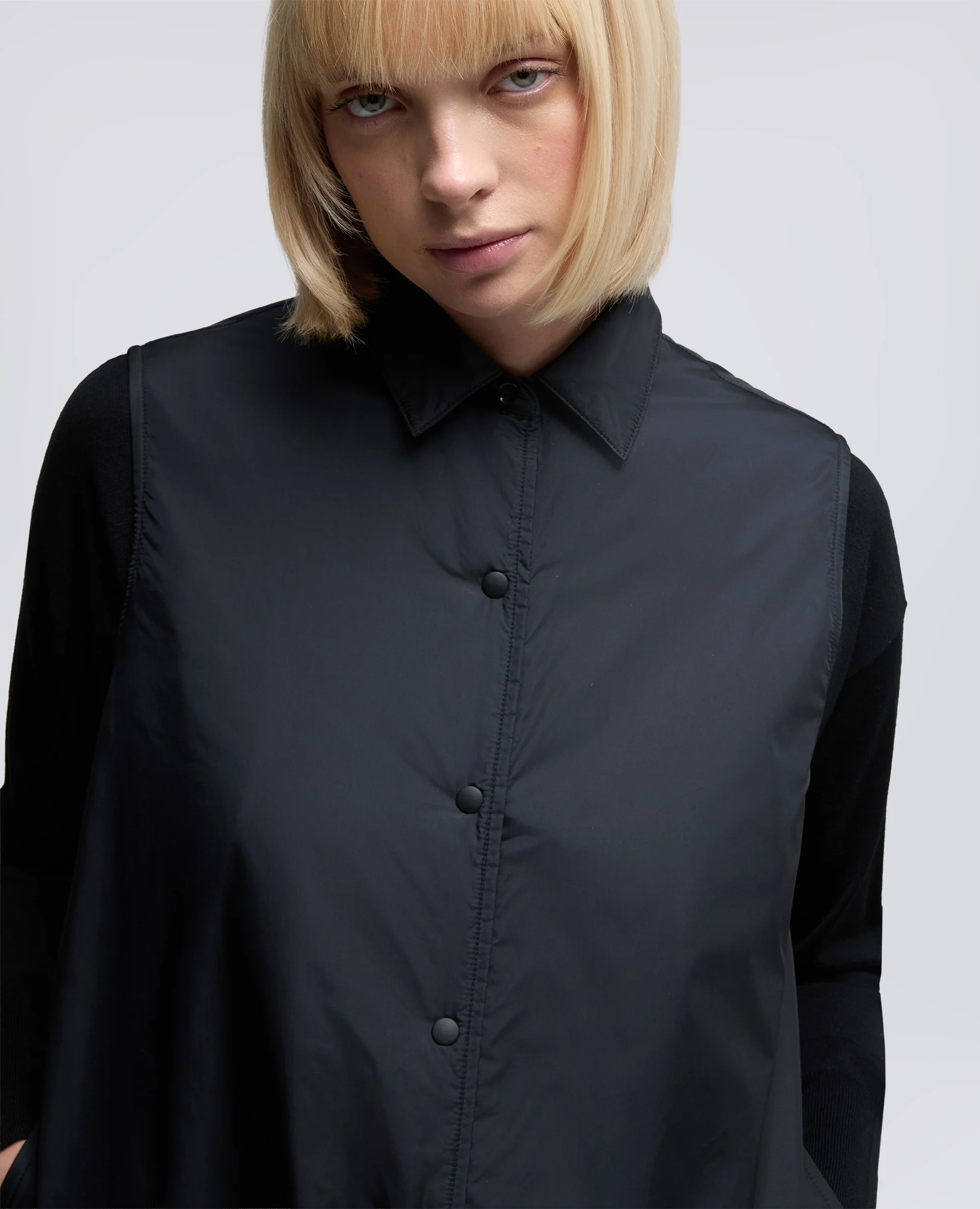 GILET DOT IN NYLON - NERO - Image 4