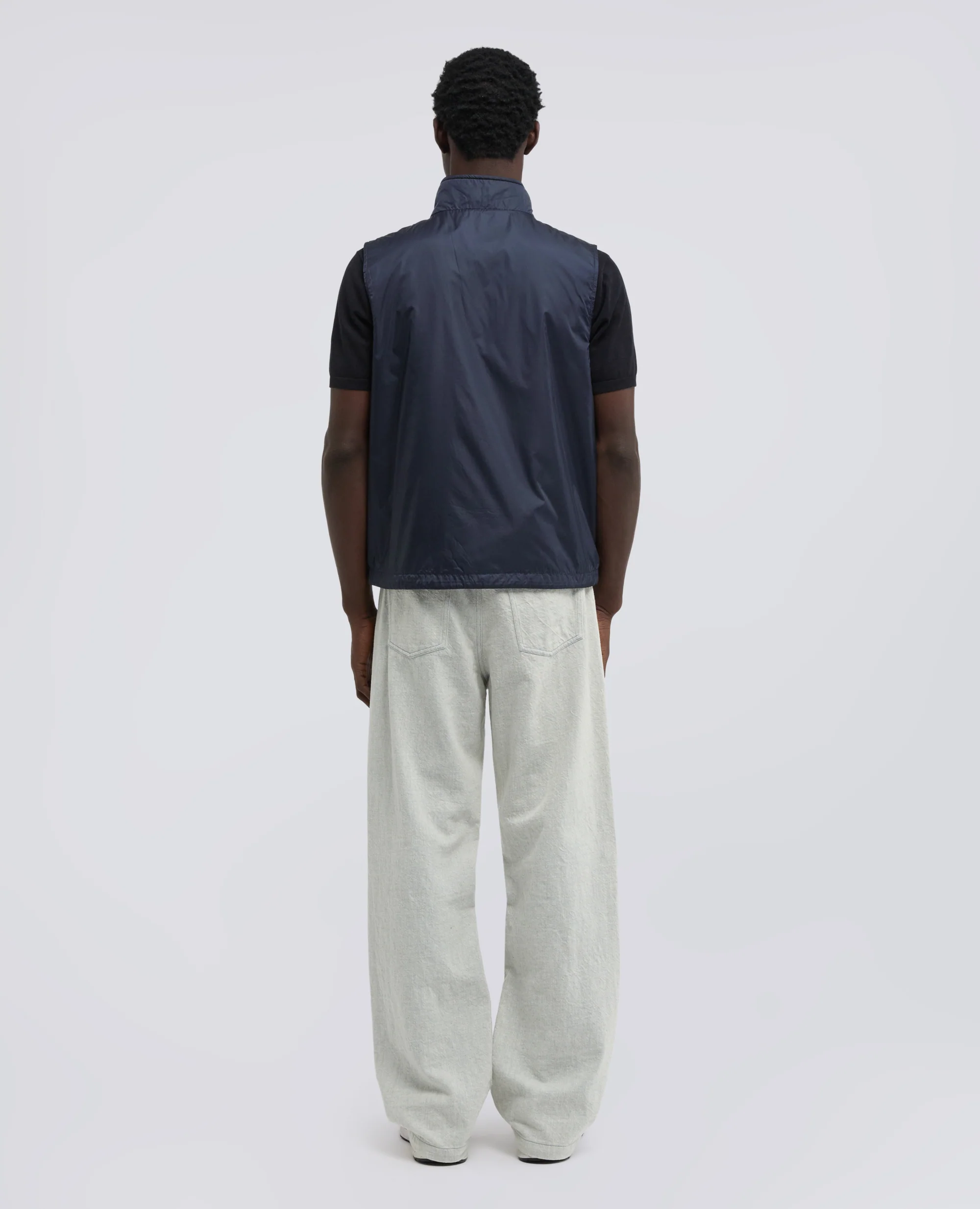 GILET VERNES IN NYLON - NAVY - Image 3