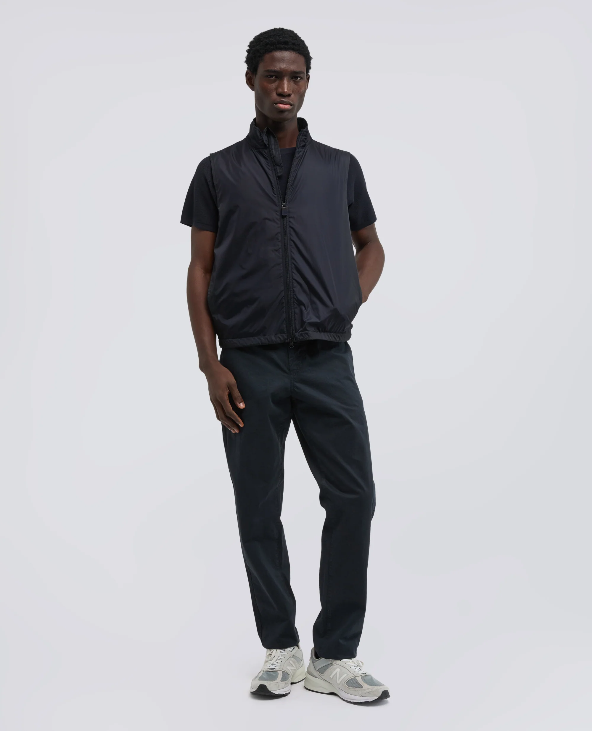 GILET VERNES IN NYLON - NERO - Image 2